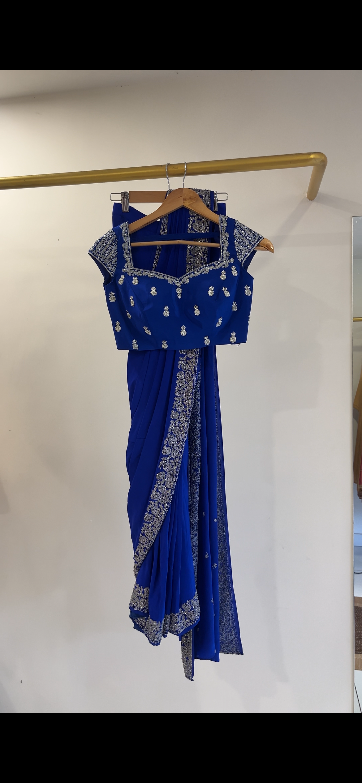 Riddhi's Blue Drape Saree