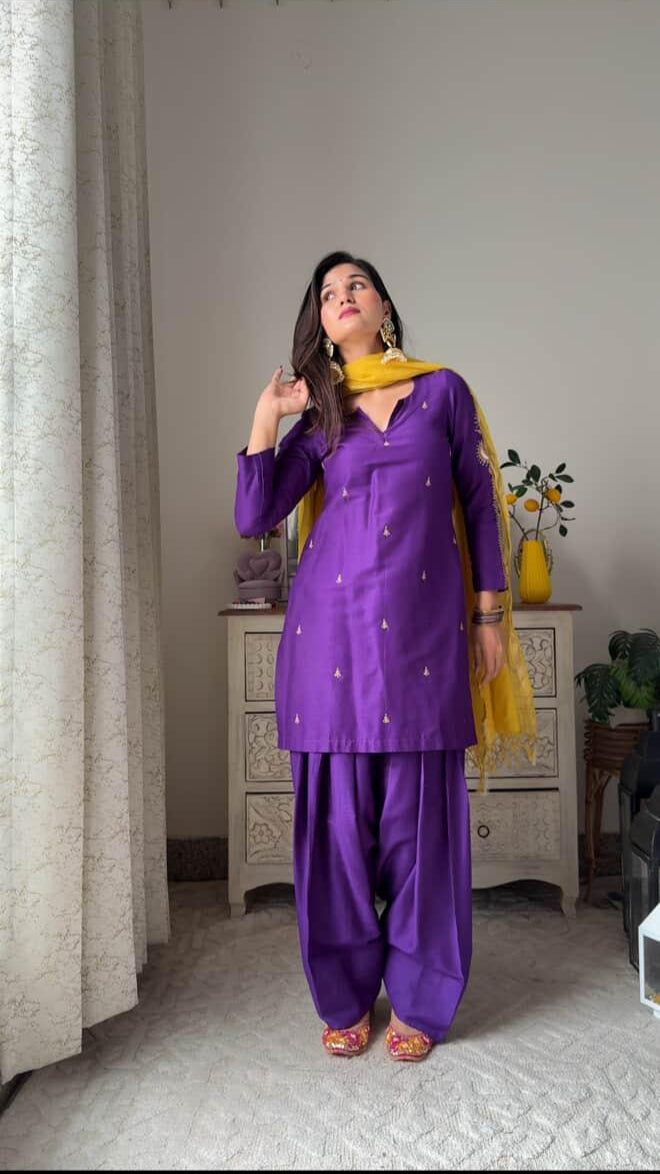 Purple & Lime Farsi Salwar Set