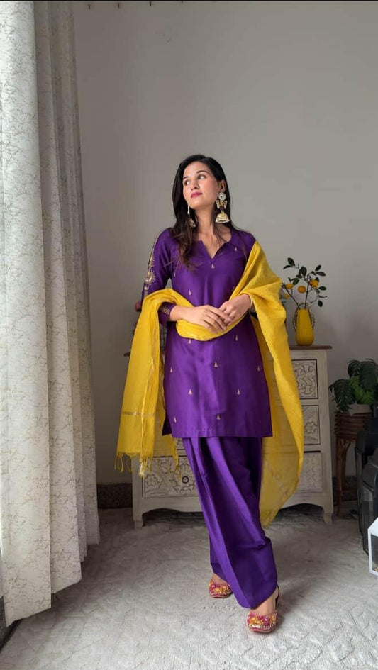 Purple & Lime Farsi Salwar Set