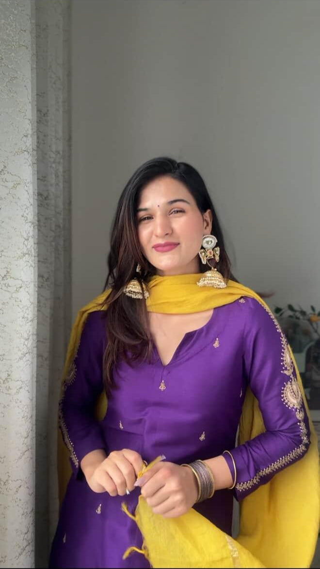 Purple & Lime Farsi Salwar Set