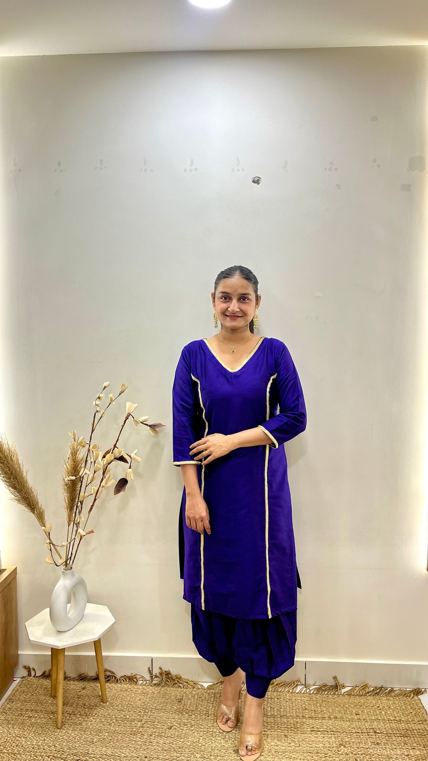 Purple & Lime Salwar Suit Set