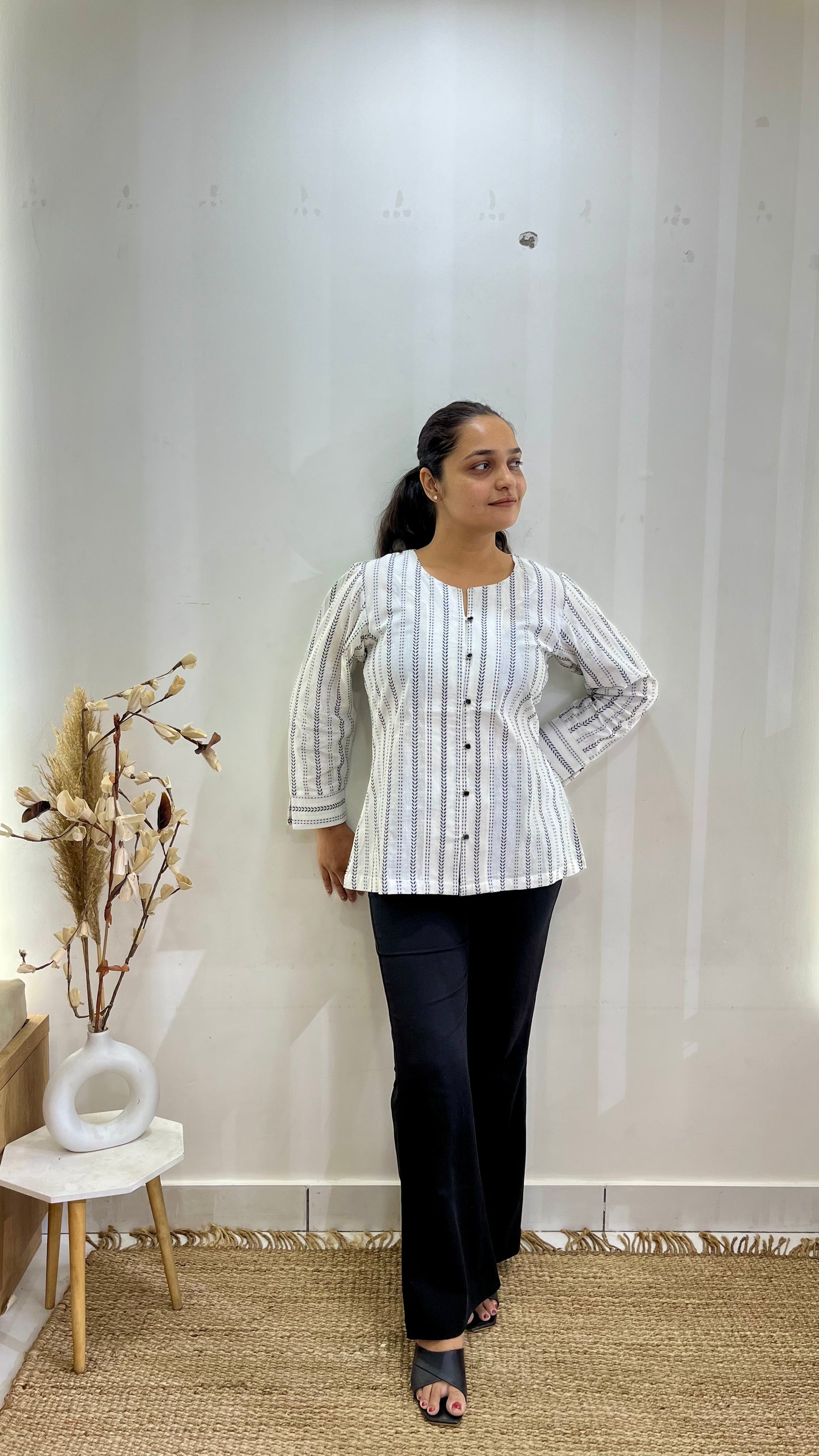 White Linen Office Shirt