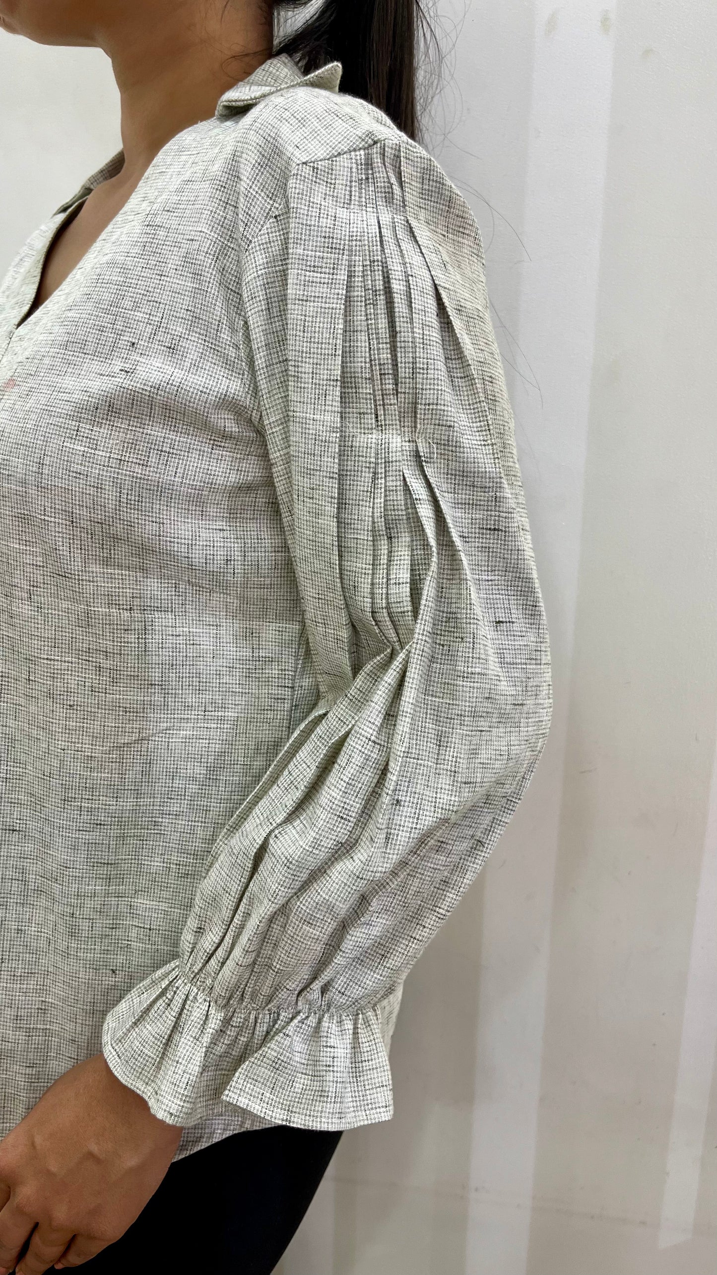 Grey Boss lady Office Shirt