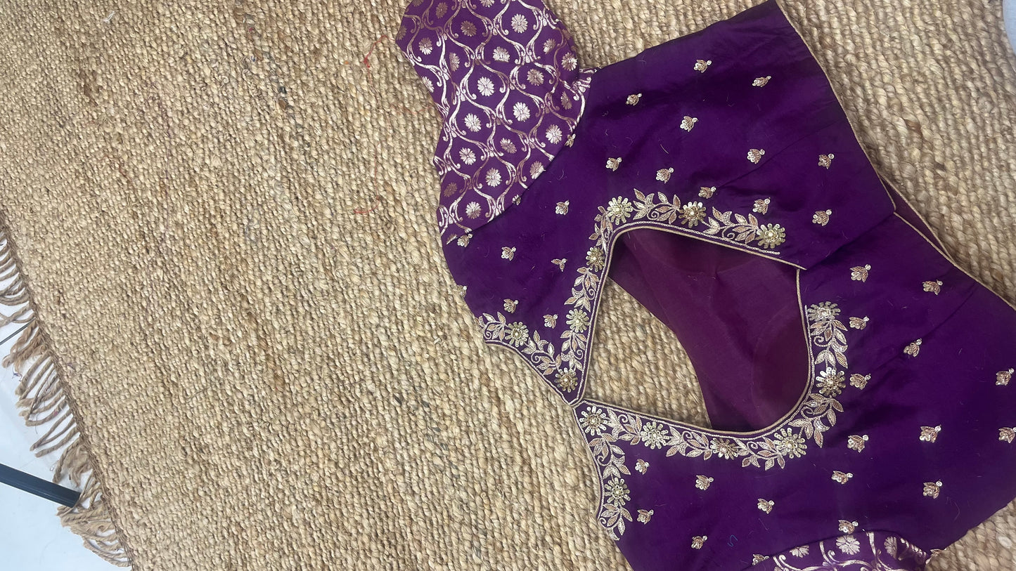 Purple Banarasi Blouse