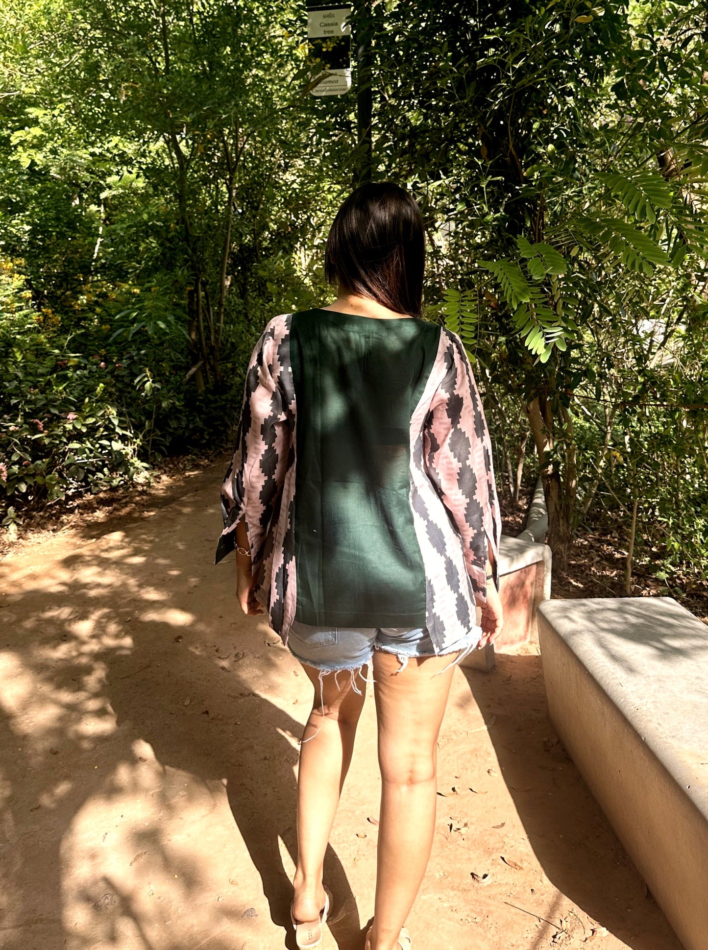 Bottle Green Printed Shirt