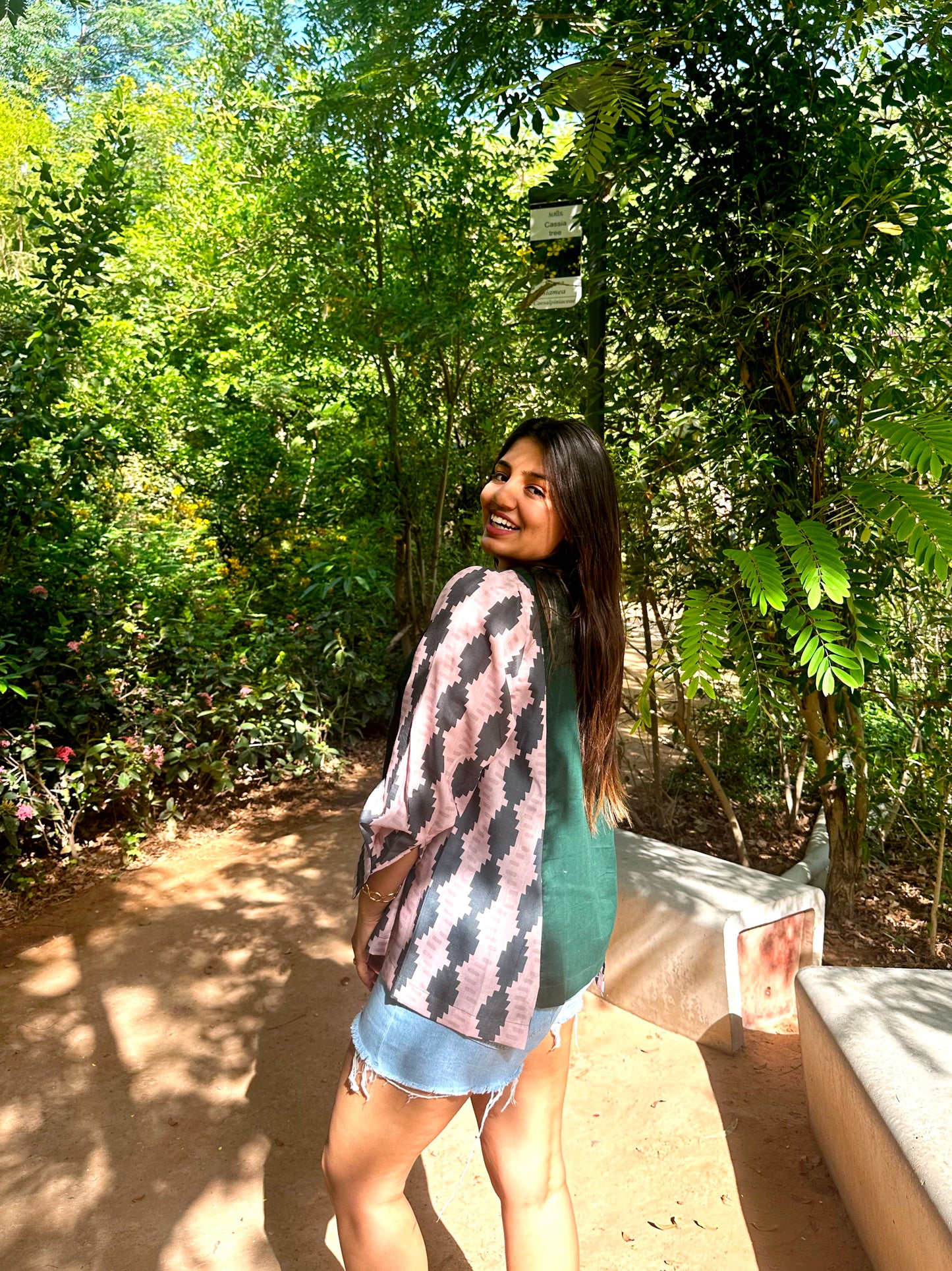 Bottle Green Printed Shirt