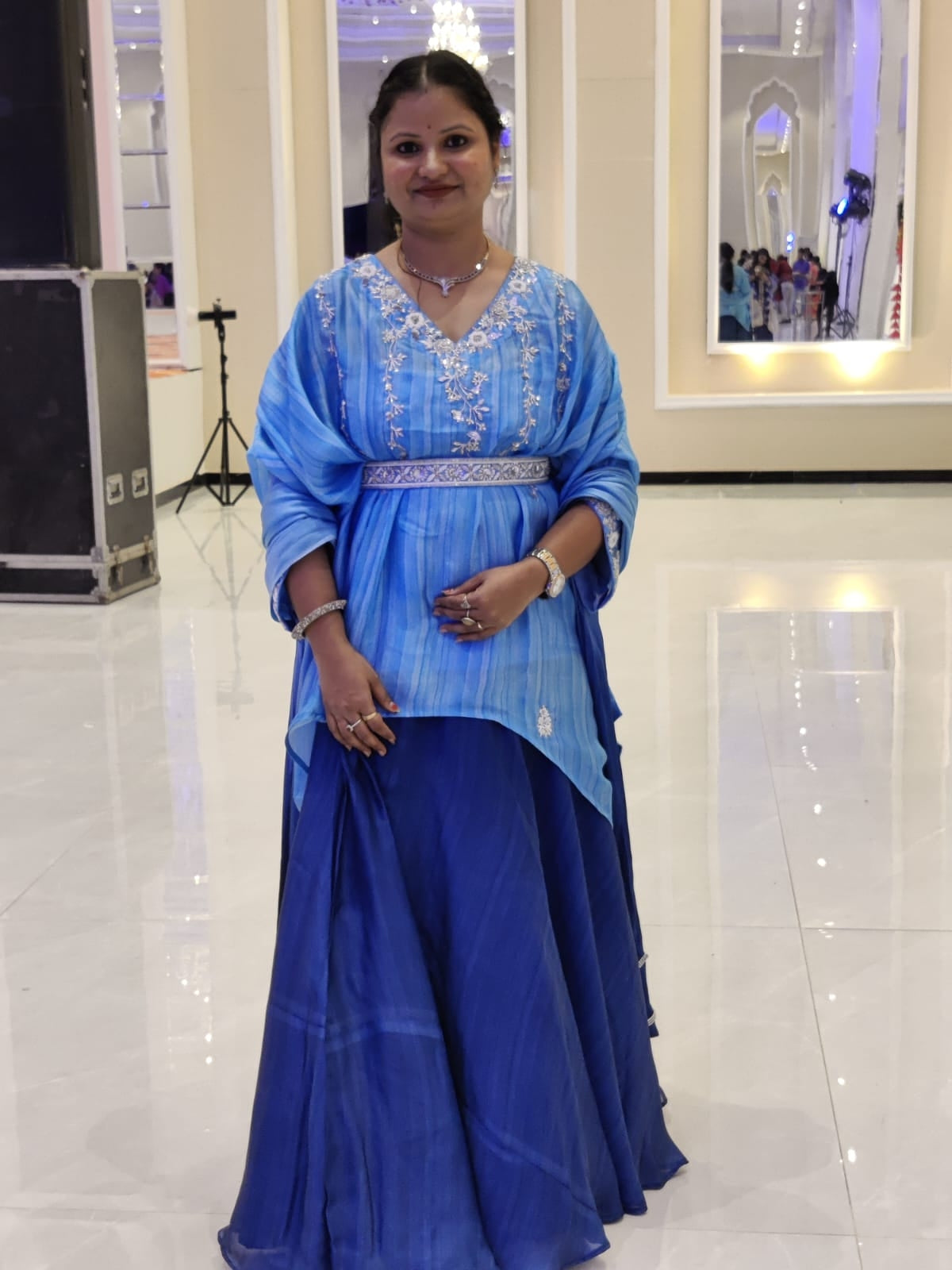 Nimisha's Blue Indowestern