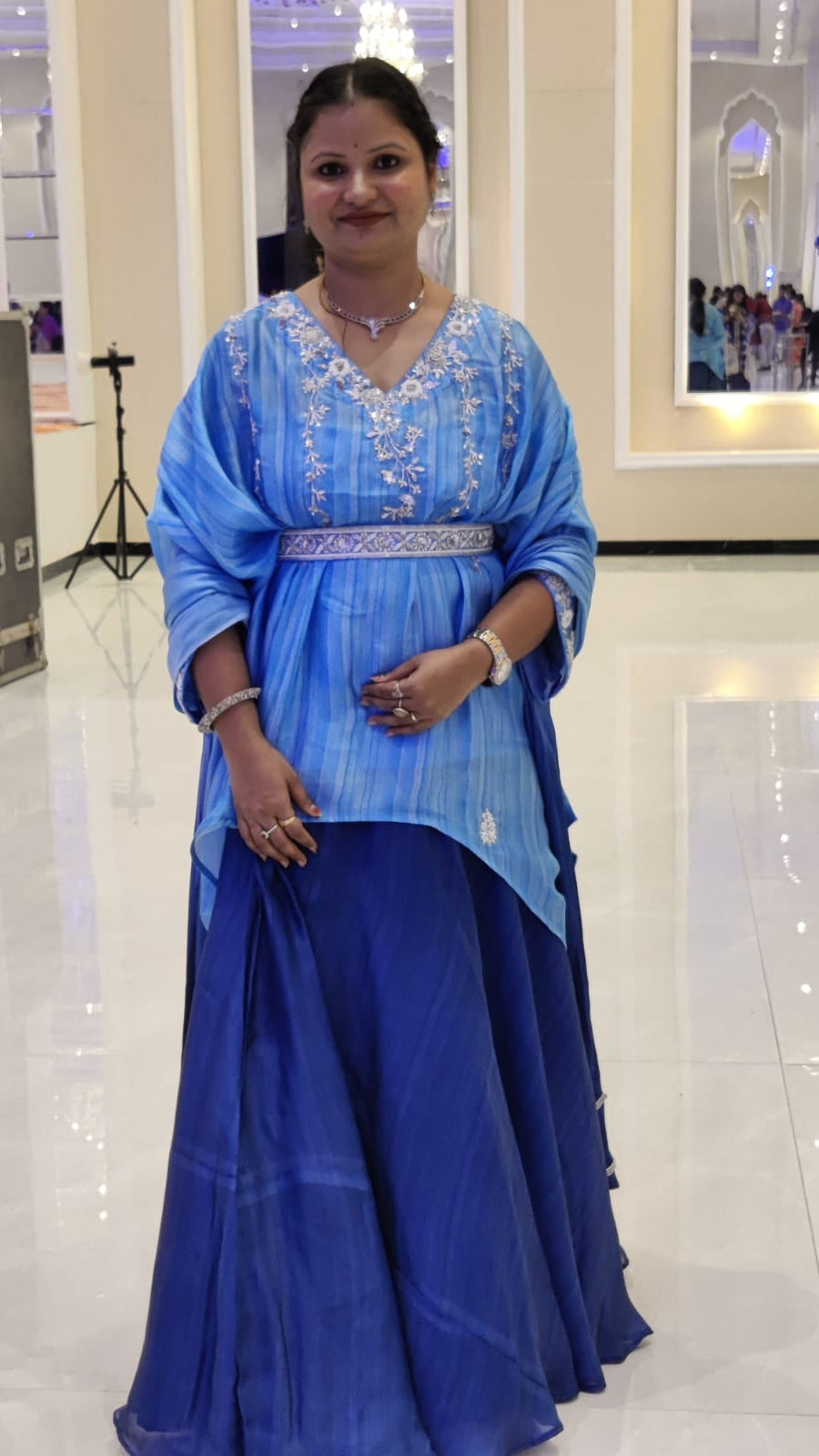 Nimisha's Blue Indowestern