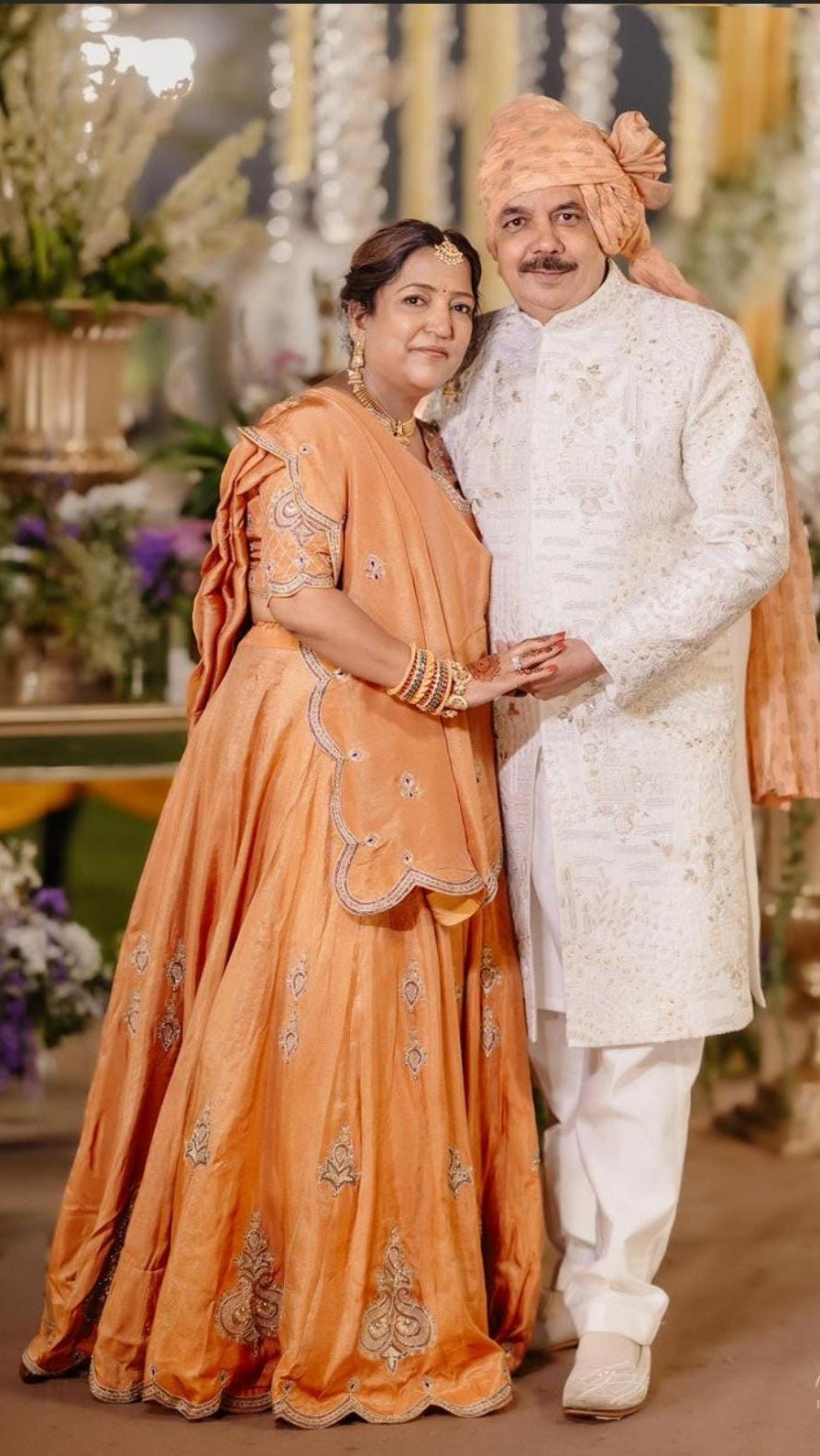 Lalita's Soft Orange Tissue Lehenga