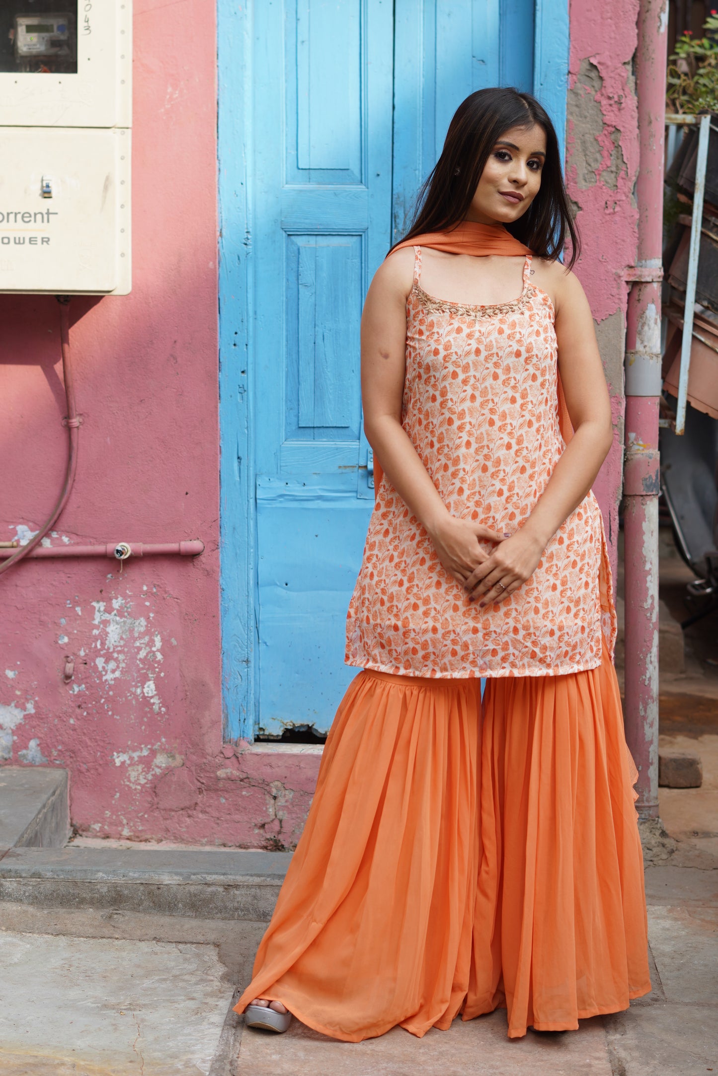 Narangi Sharara Suit Set