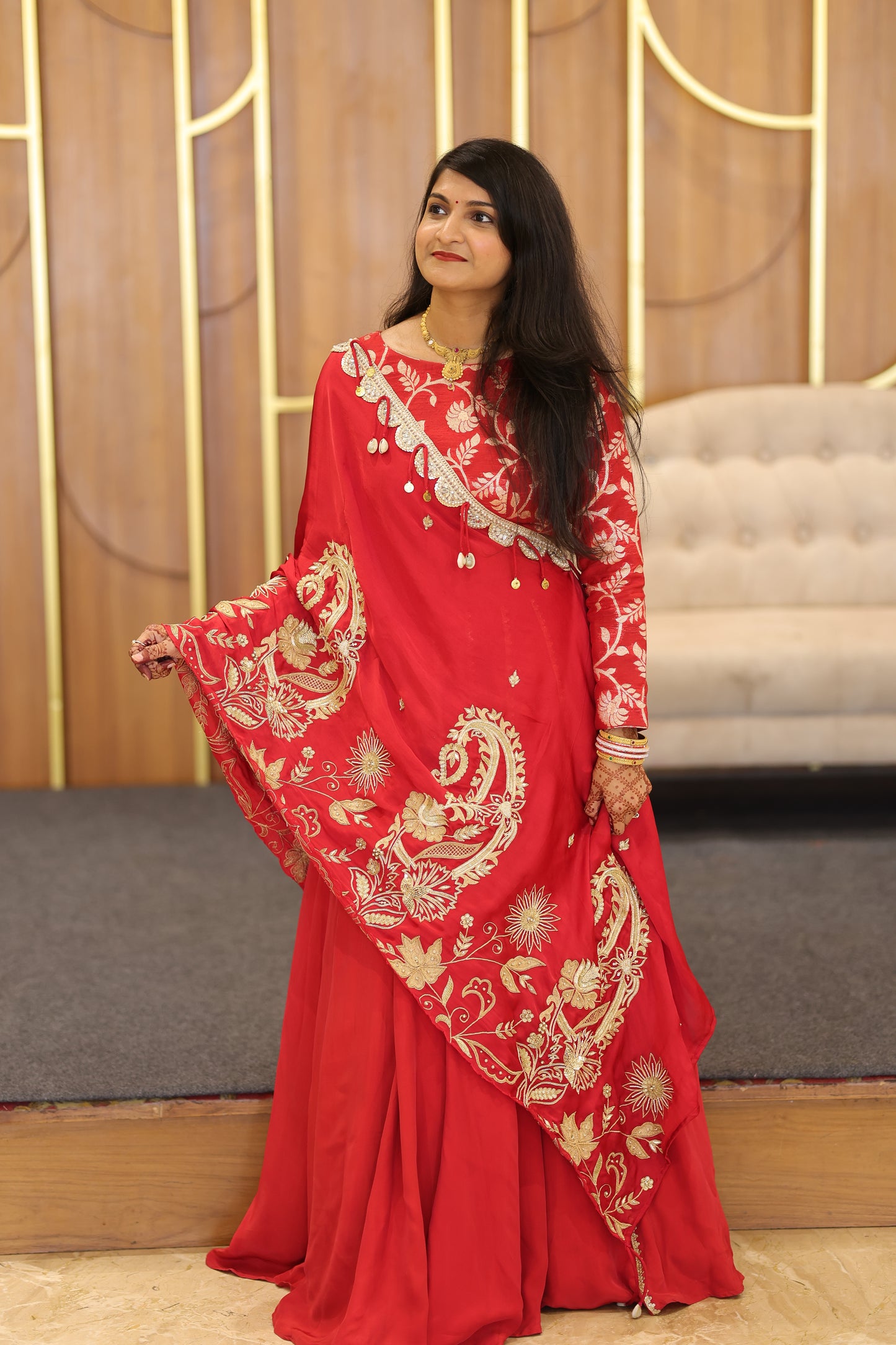 Vishakha's Cape Style Lehenga