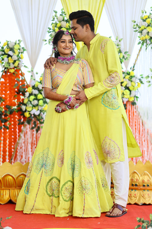 Dhruvi's Haldi Lehenga