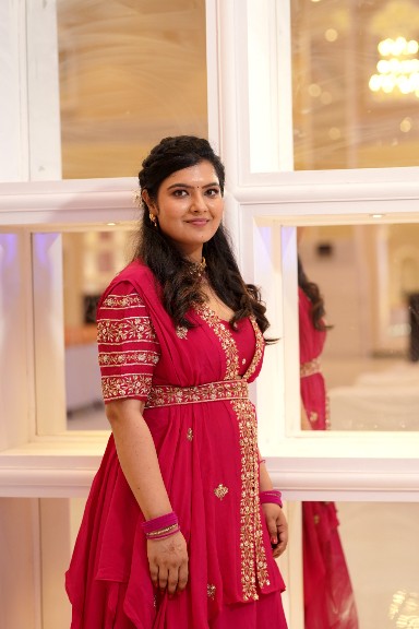 Rashi's Lehenga with Assymetrical Cape & Blouse