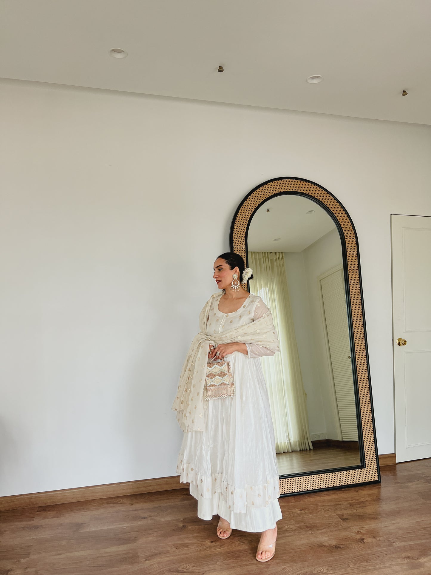 Ruhaani Ivory Anarkali Suit Set