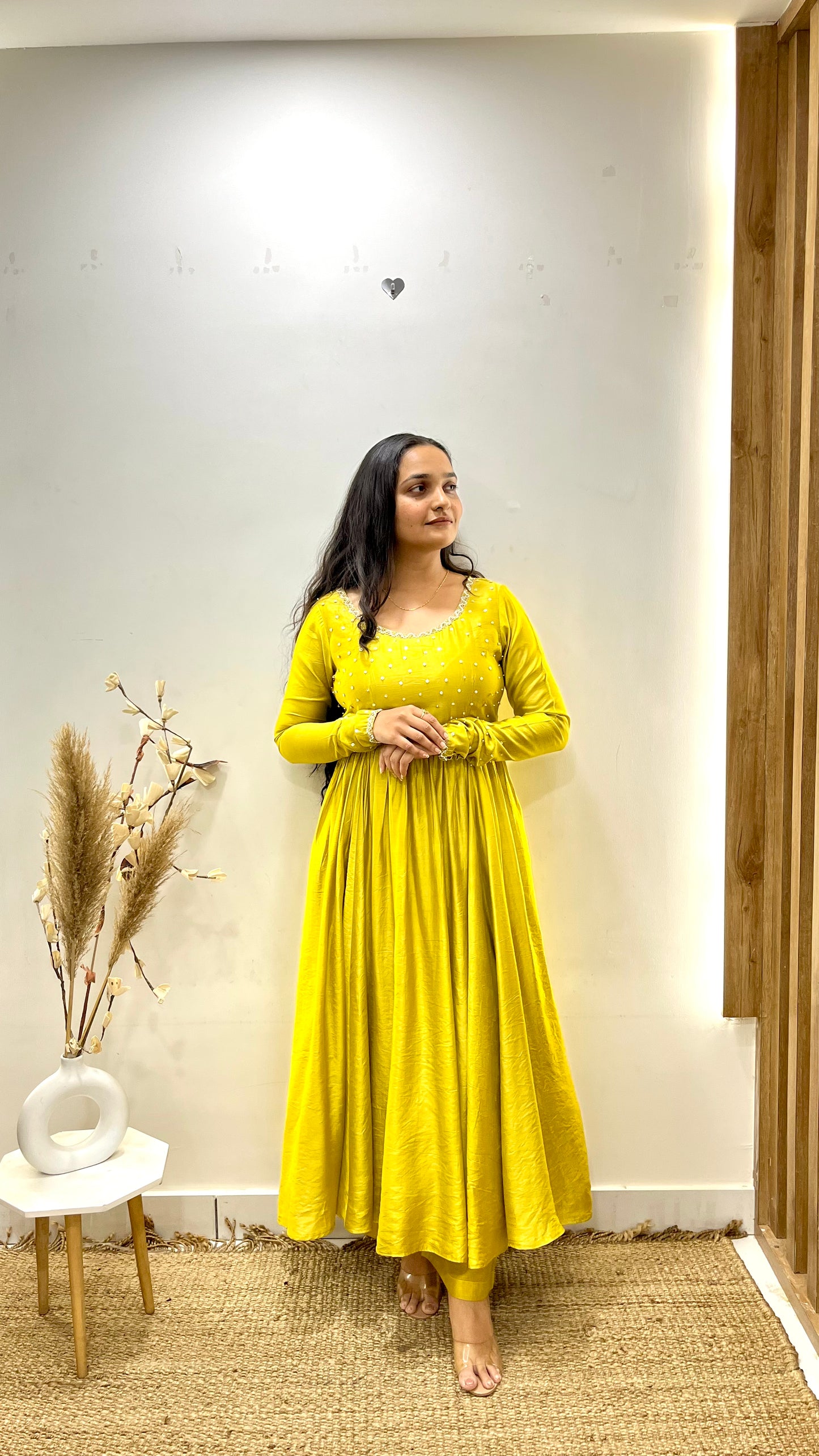 Mehendi Green Anarkali