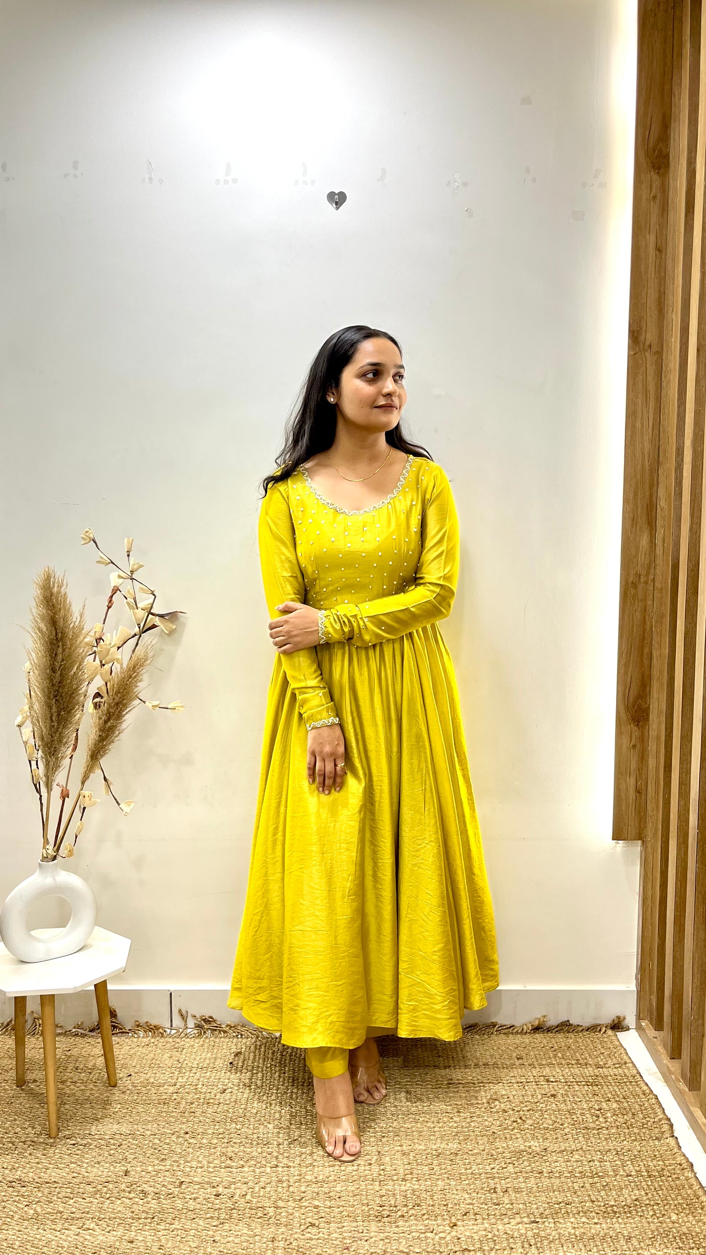 Mehendi Green Anarkali