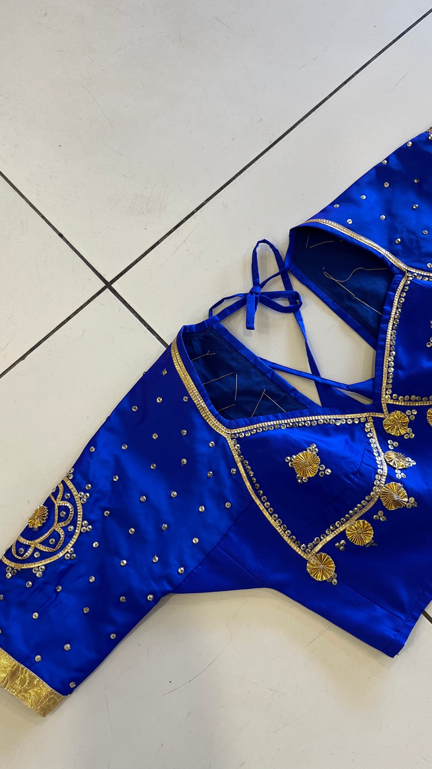 Neeli Aangi with White lehenga