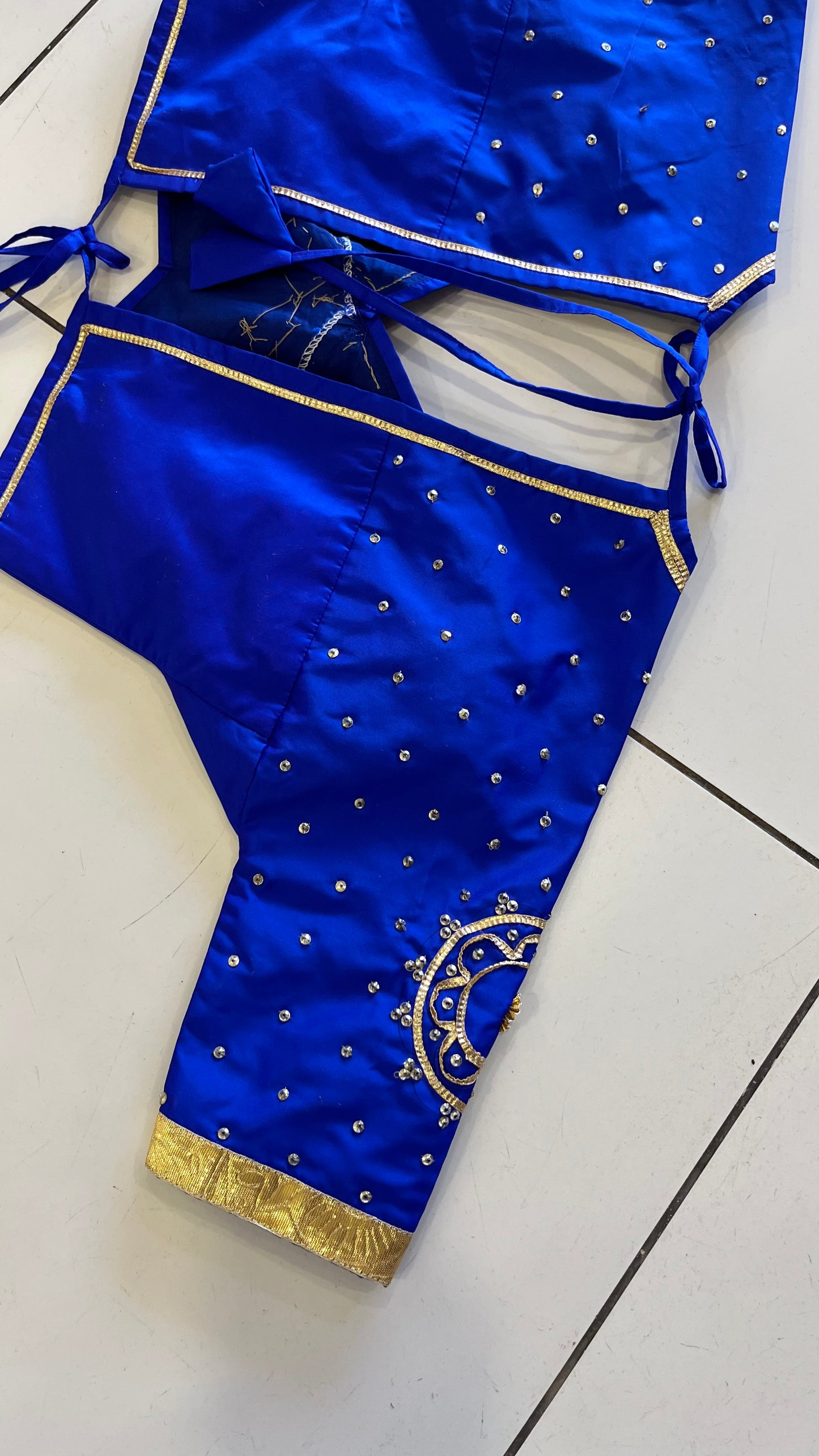 Neeli Aangi with White lehenga