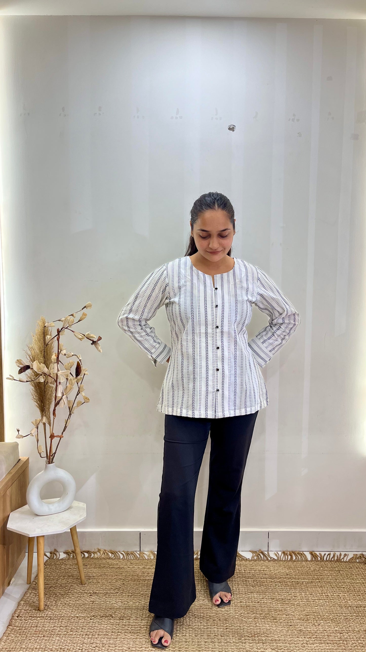 White Linen Office Shirt