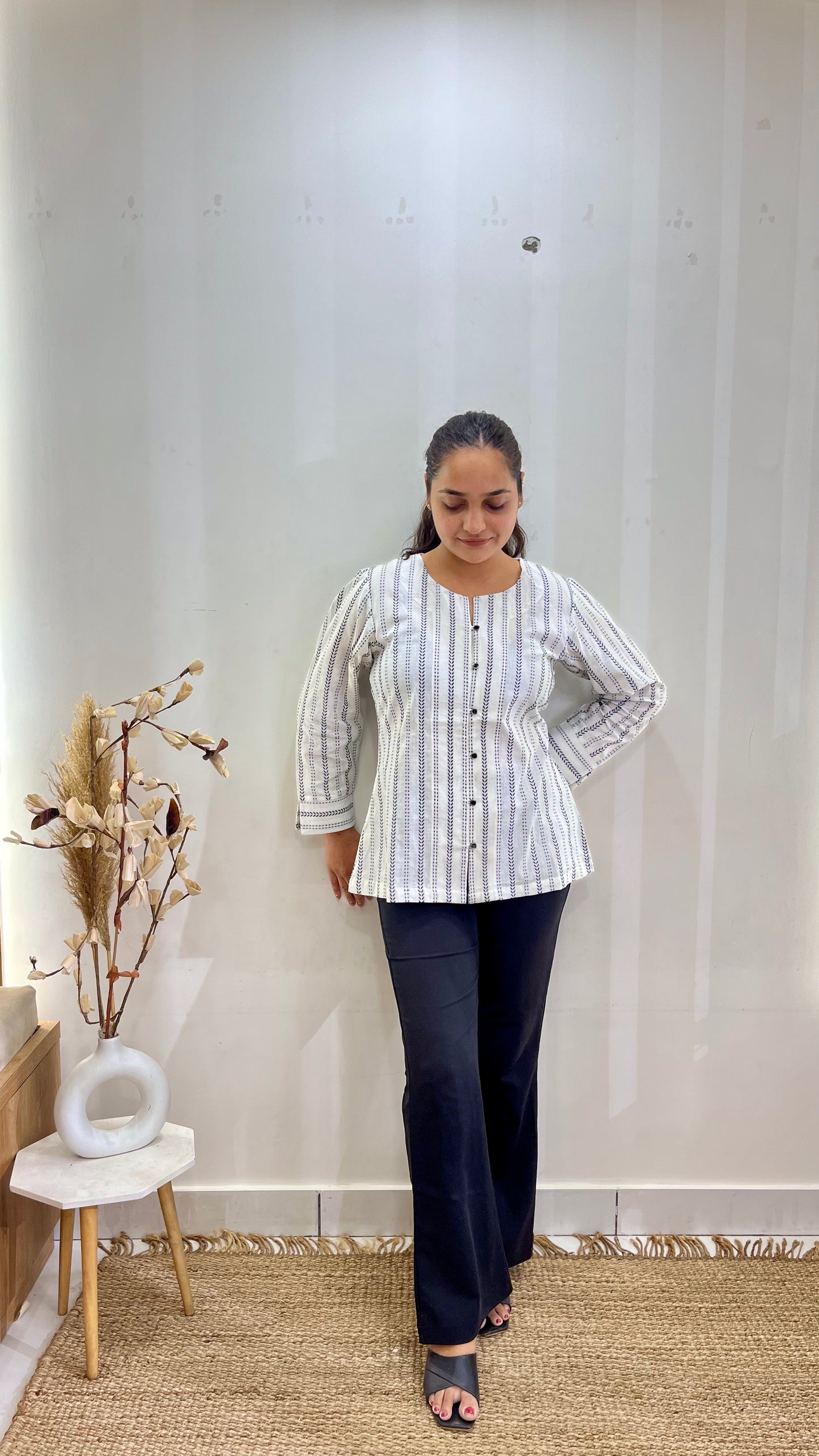 White Linen Office Shirt