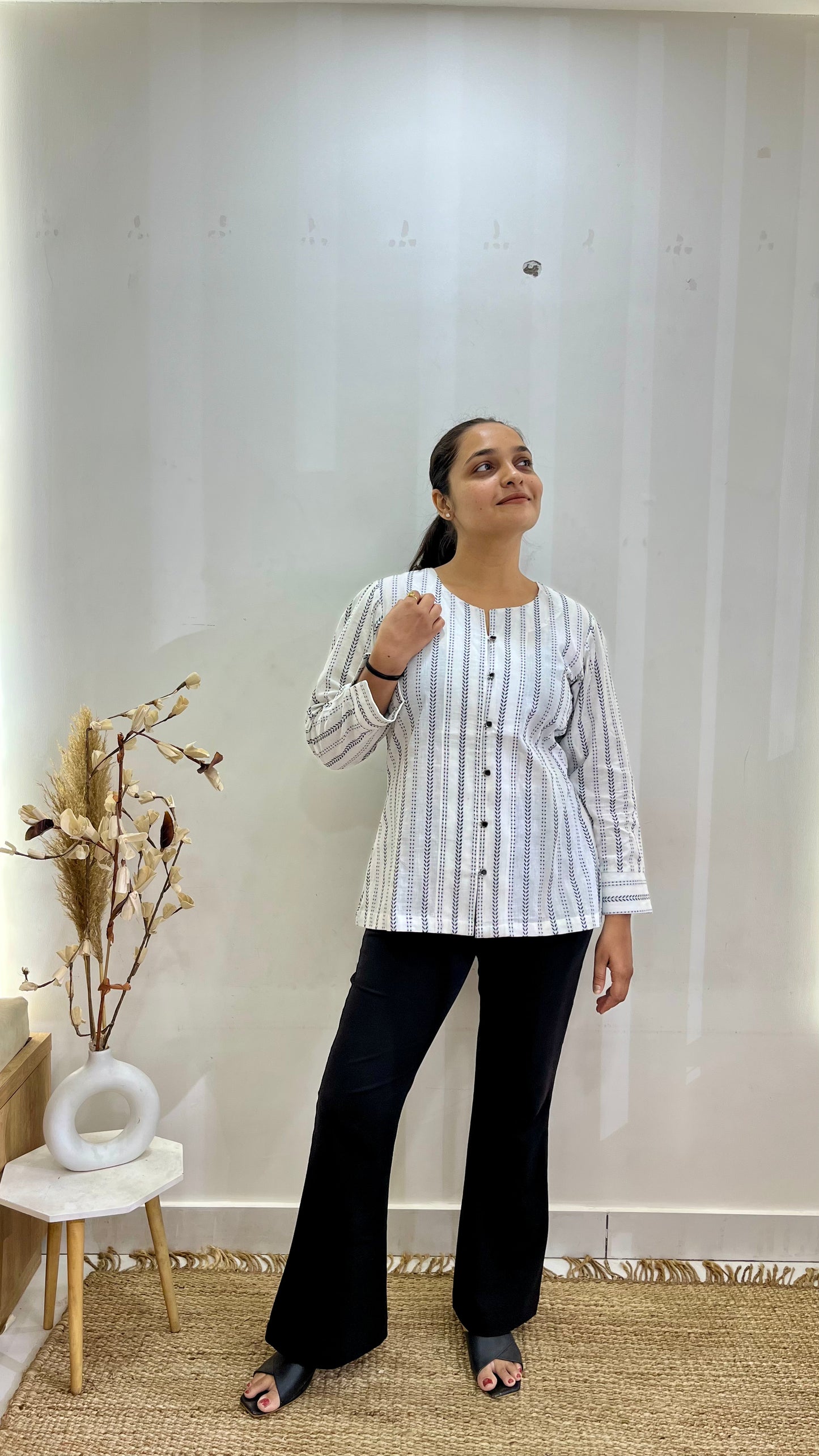White Linen Office Shirt