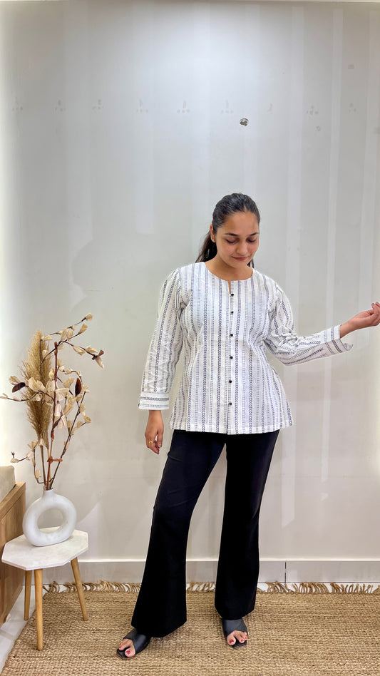 White Linen Office Shirt