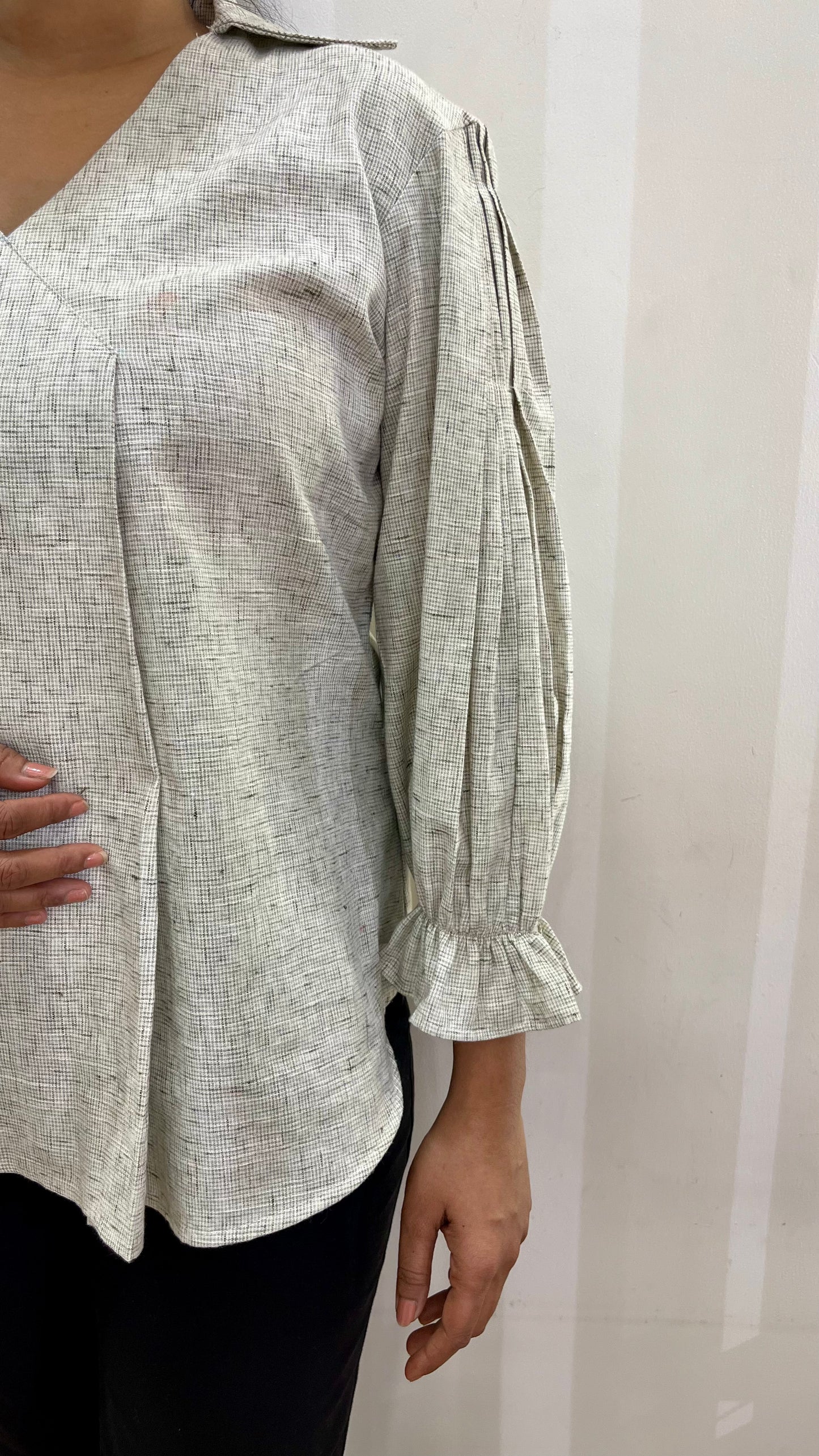 Grey Boss lady Office Shirt