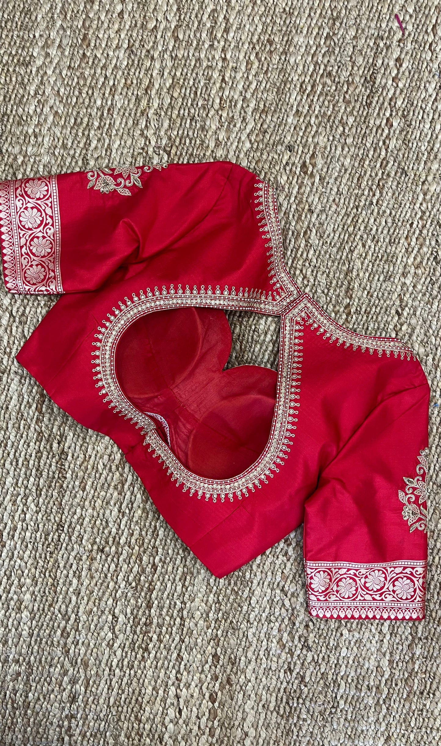 Red Pure Silk Blouse