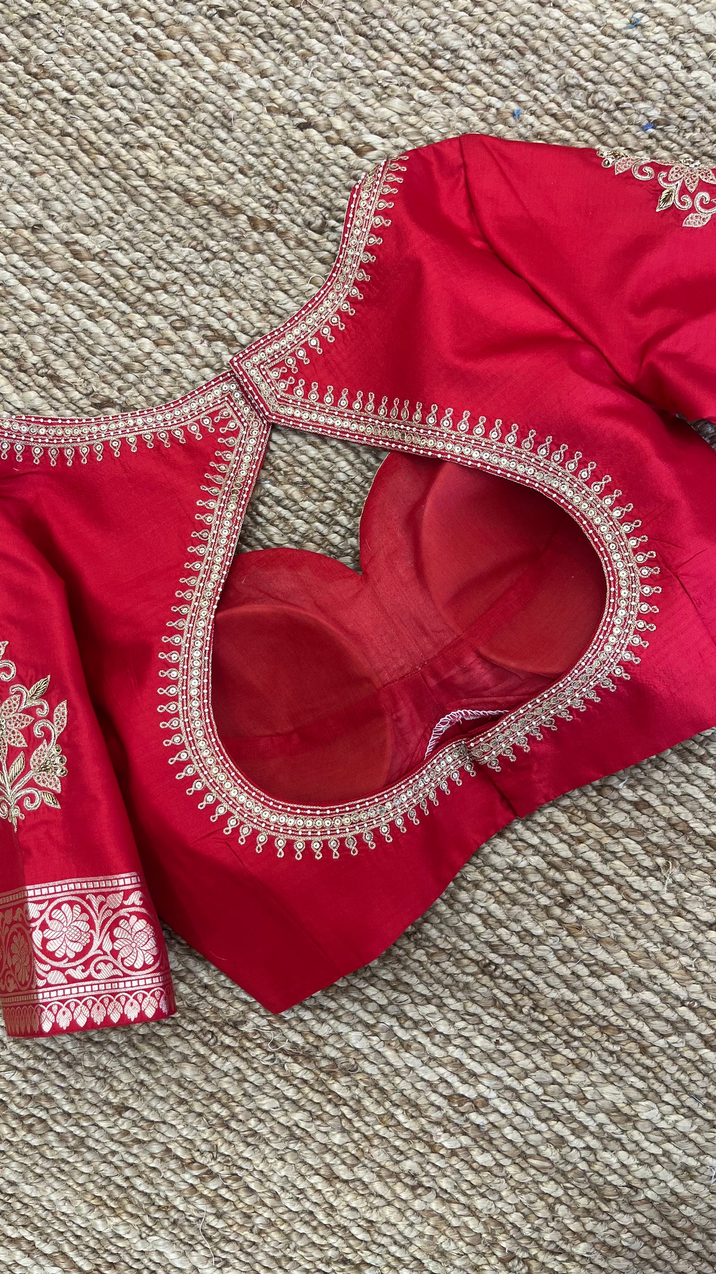Red Pure Silk Blouse