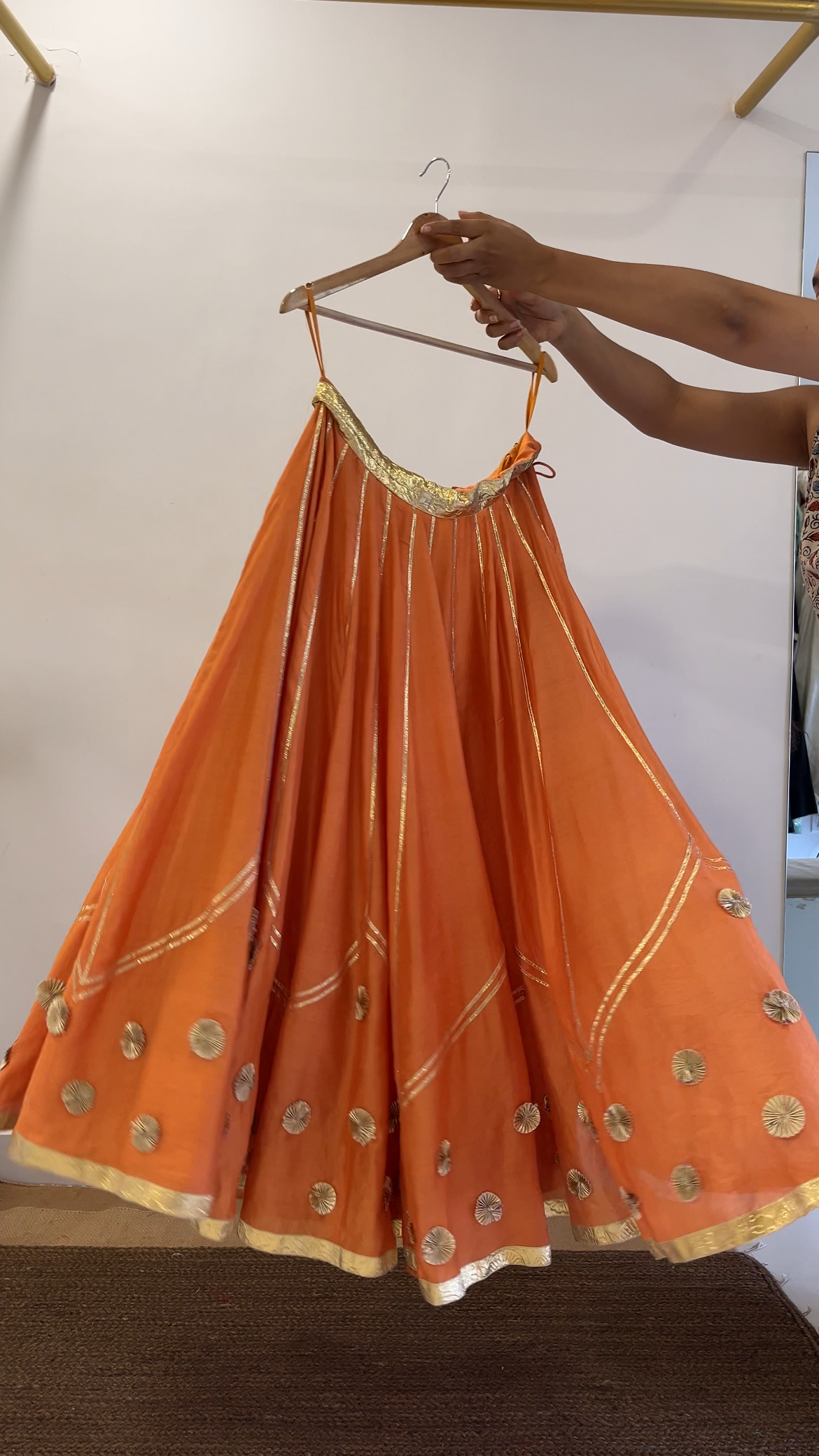 Orange Gota Lehenga