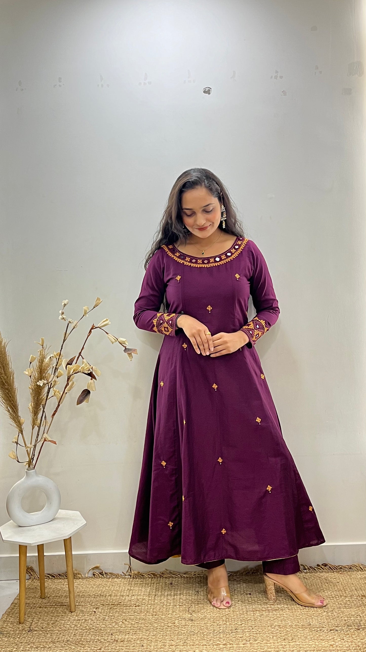 Gamthi Work Anarkali