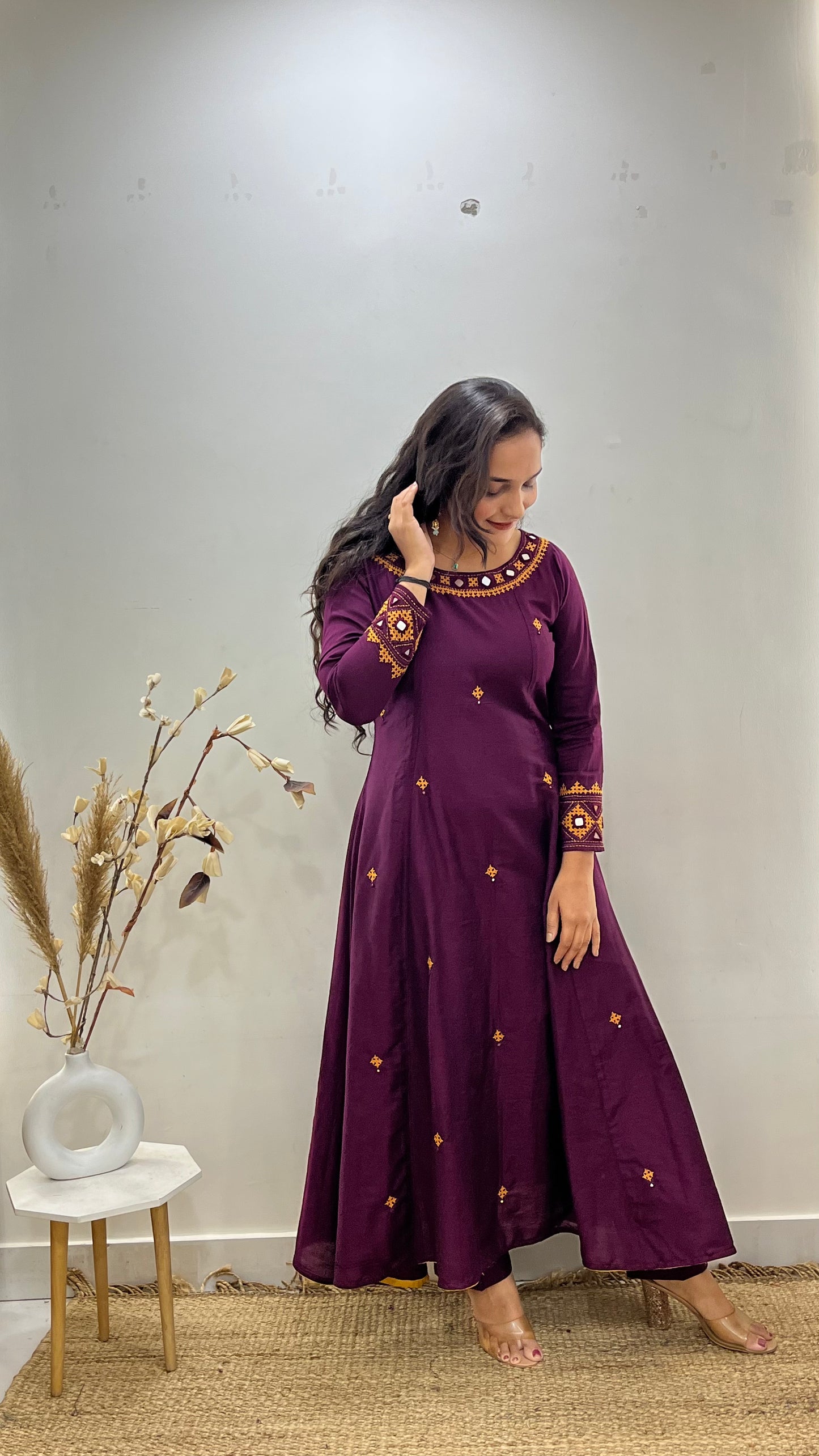 Gamthi Work Anarkali