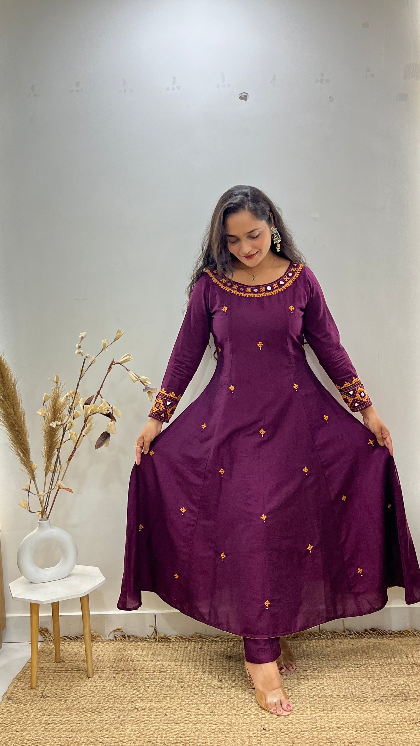 Gamthi Work Anarkali