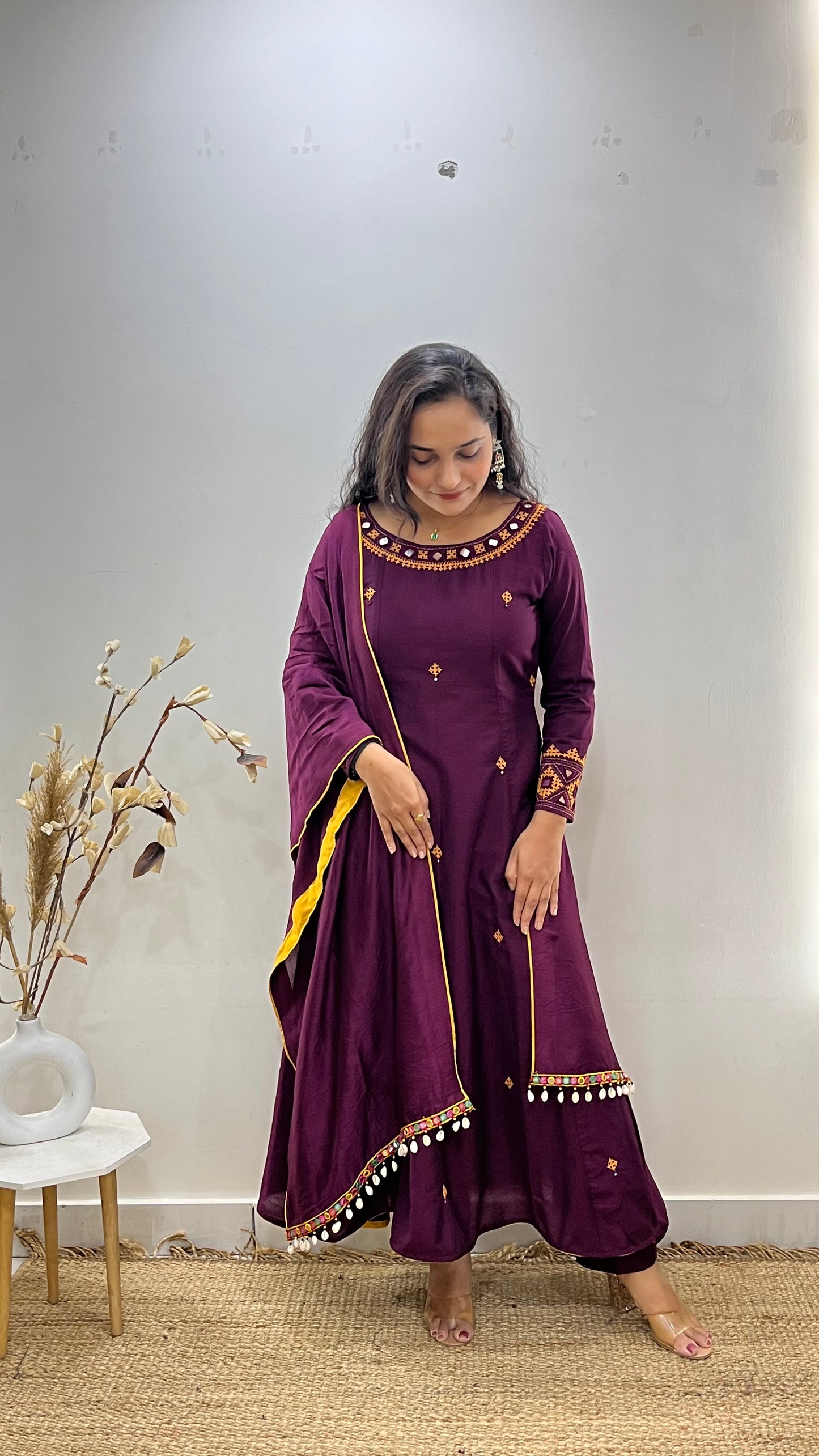 Gamthi Work Anarkali