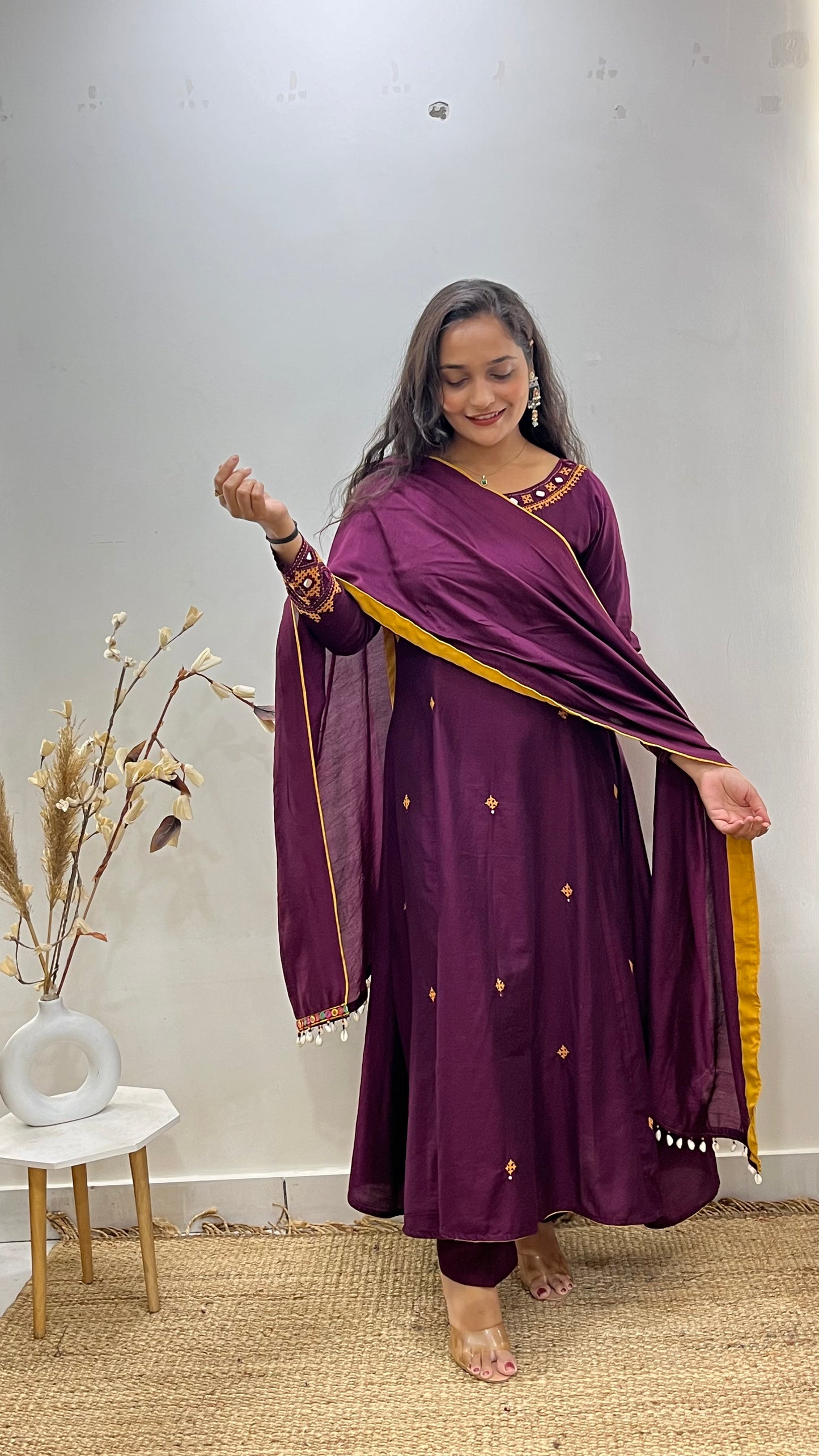 Gamthi Work Anarkali