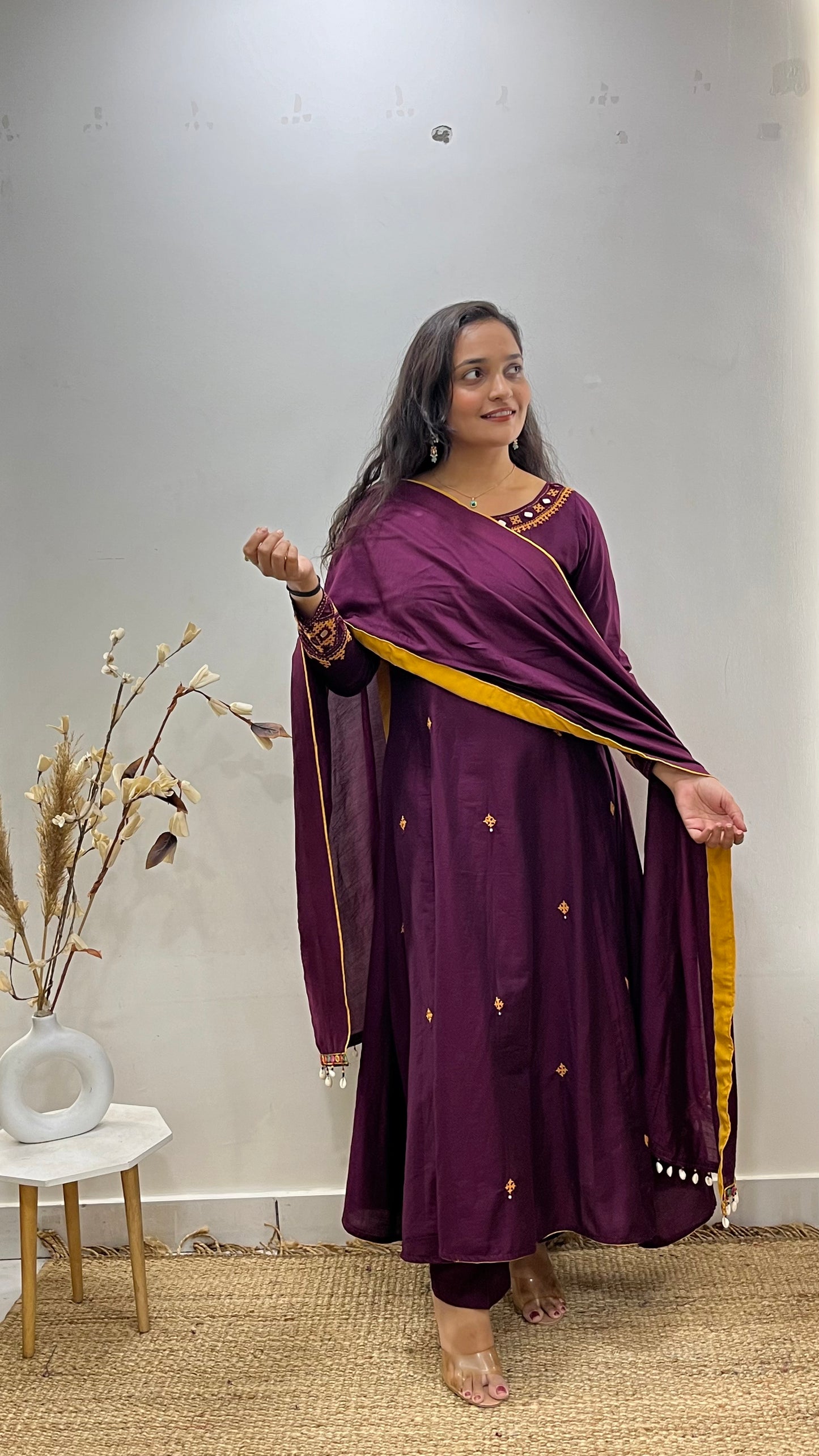 Gamthi Work Anarkali