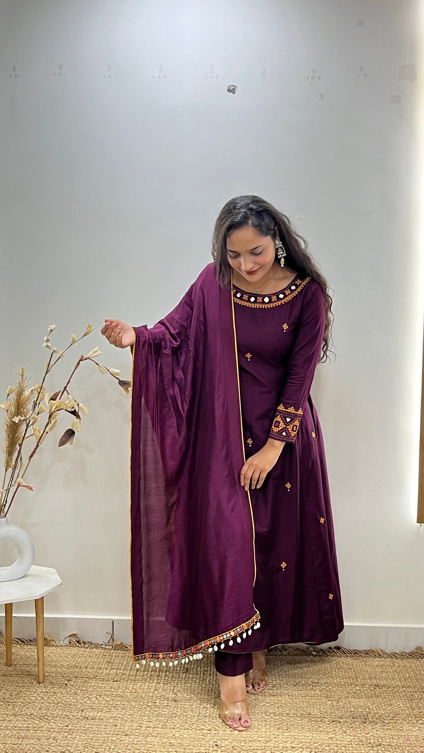 Gamthi Work Anarkali