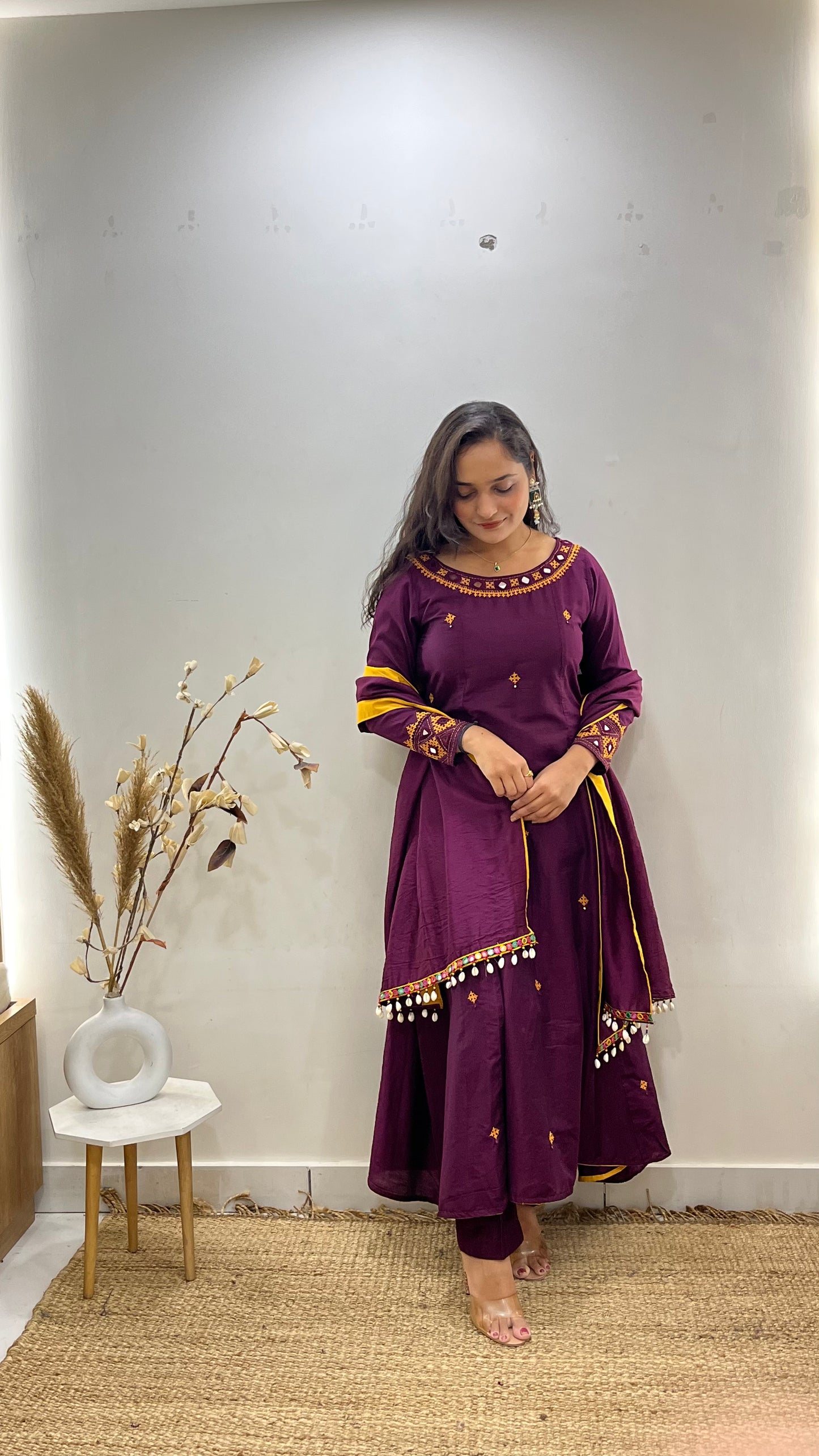 Gamthi Work Anarkali