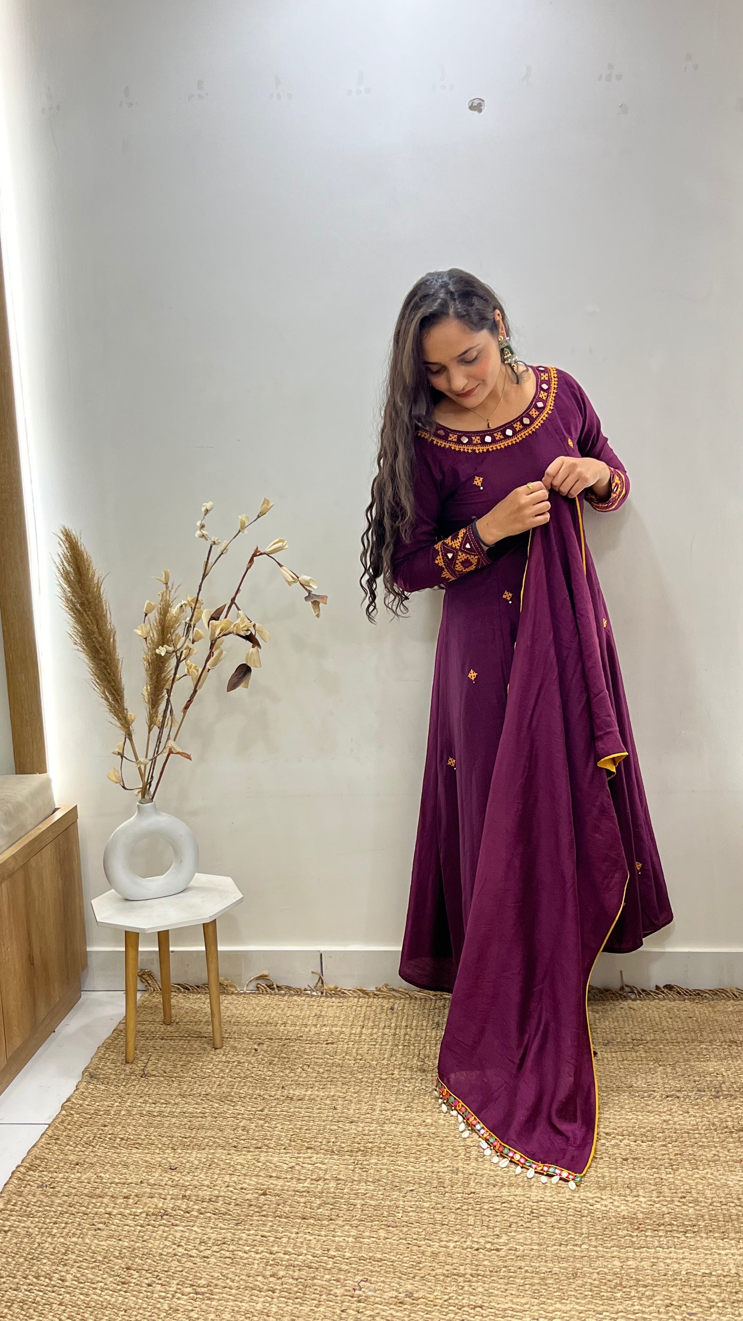 Gamthi Work Anarkali