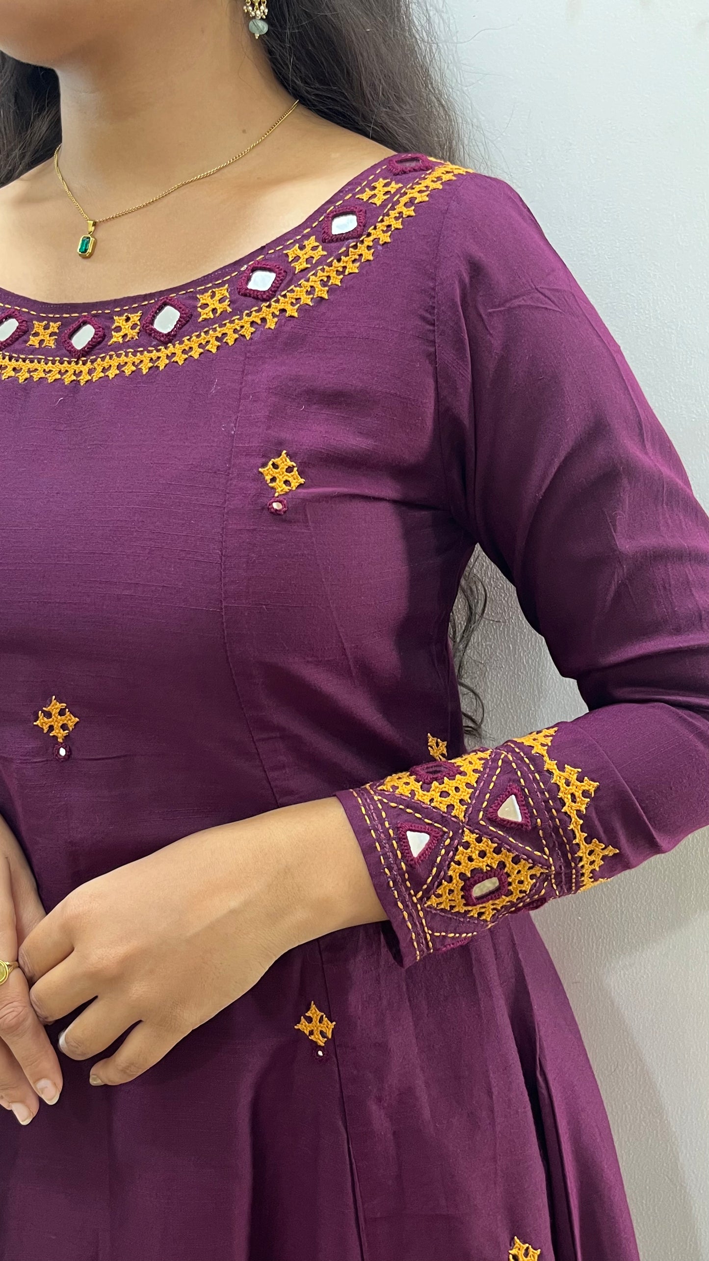 Gamthi Work Anarkali