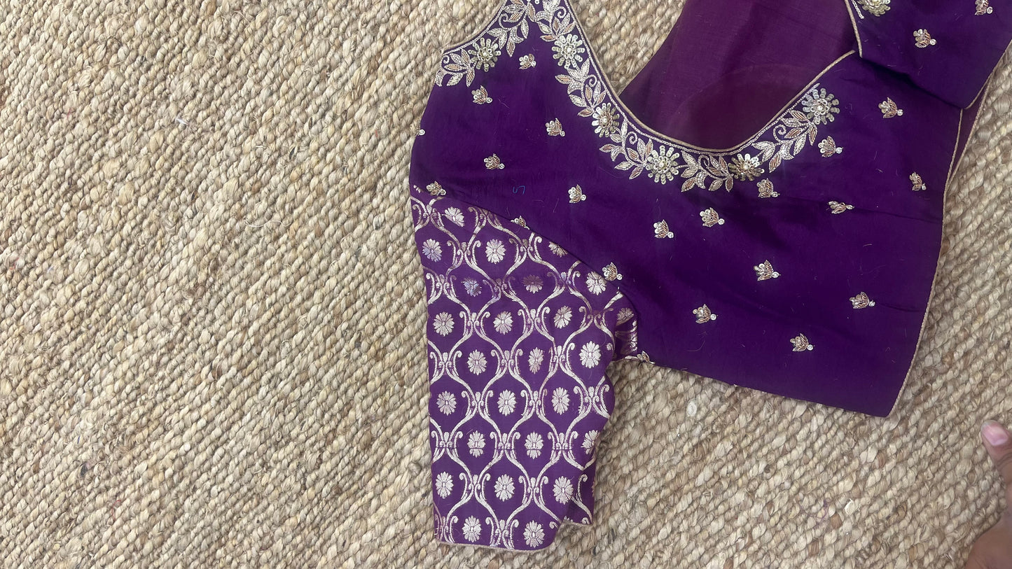 Purple Banarasi Blouse