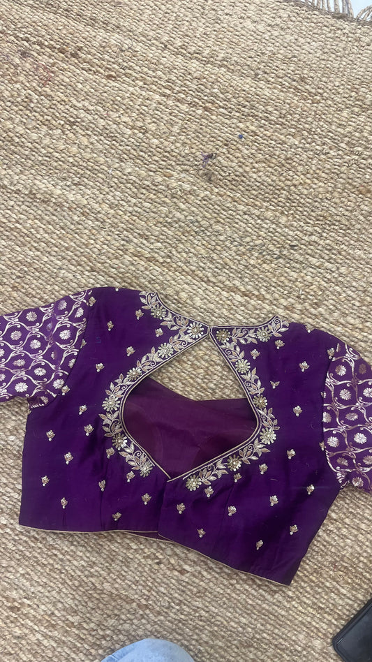 Purple Banarasi Blouse