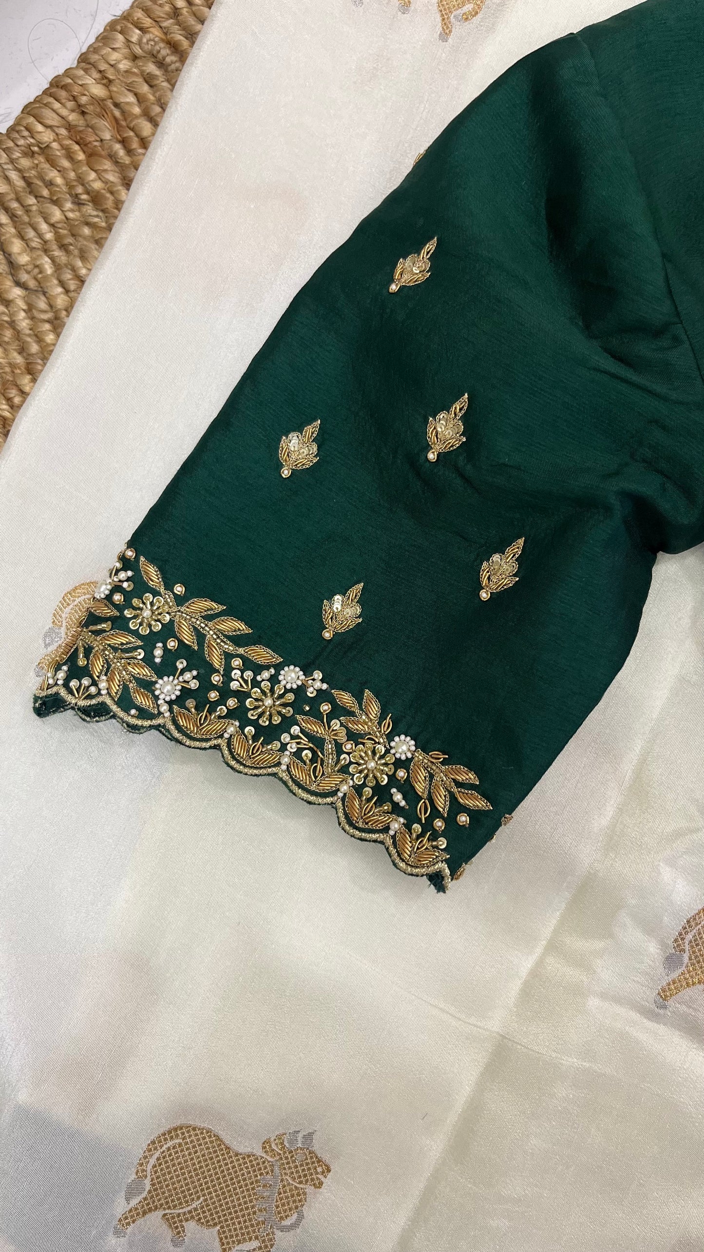 White Patola Saree Blouse