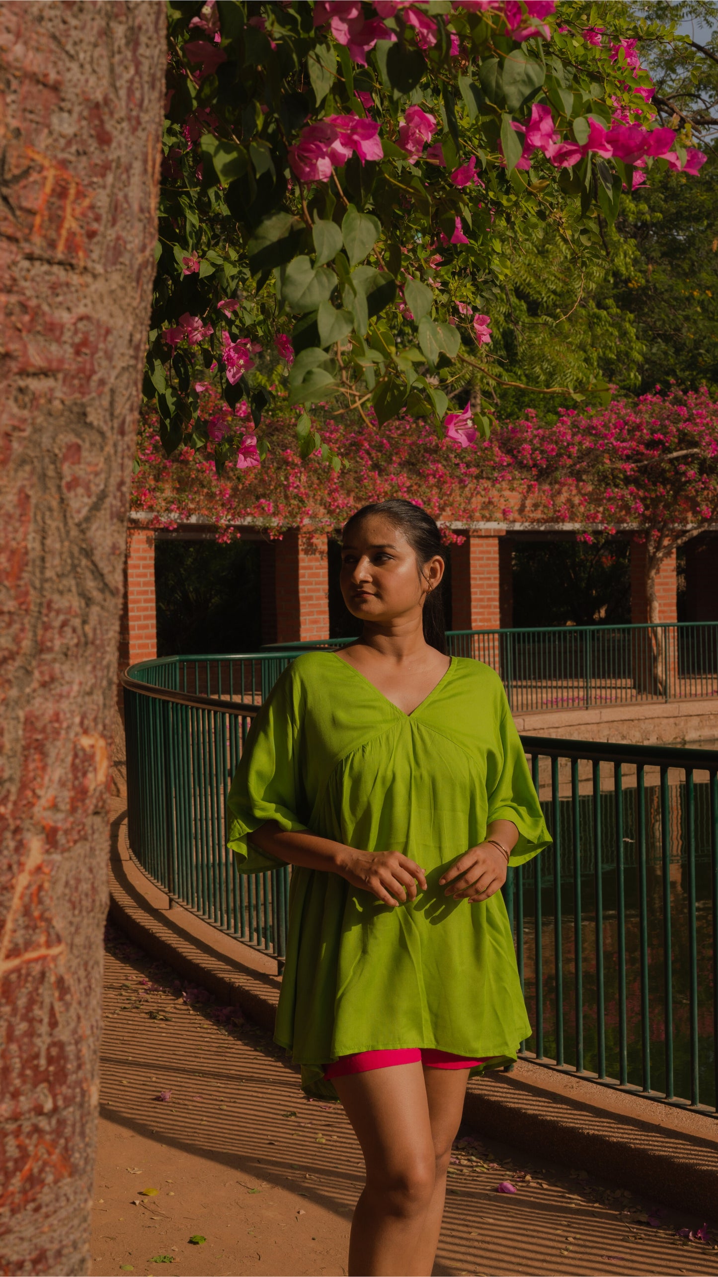 Parrot Green and Hot Pink Co-ord Set