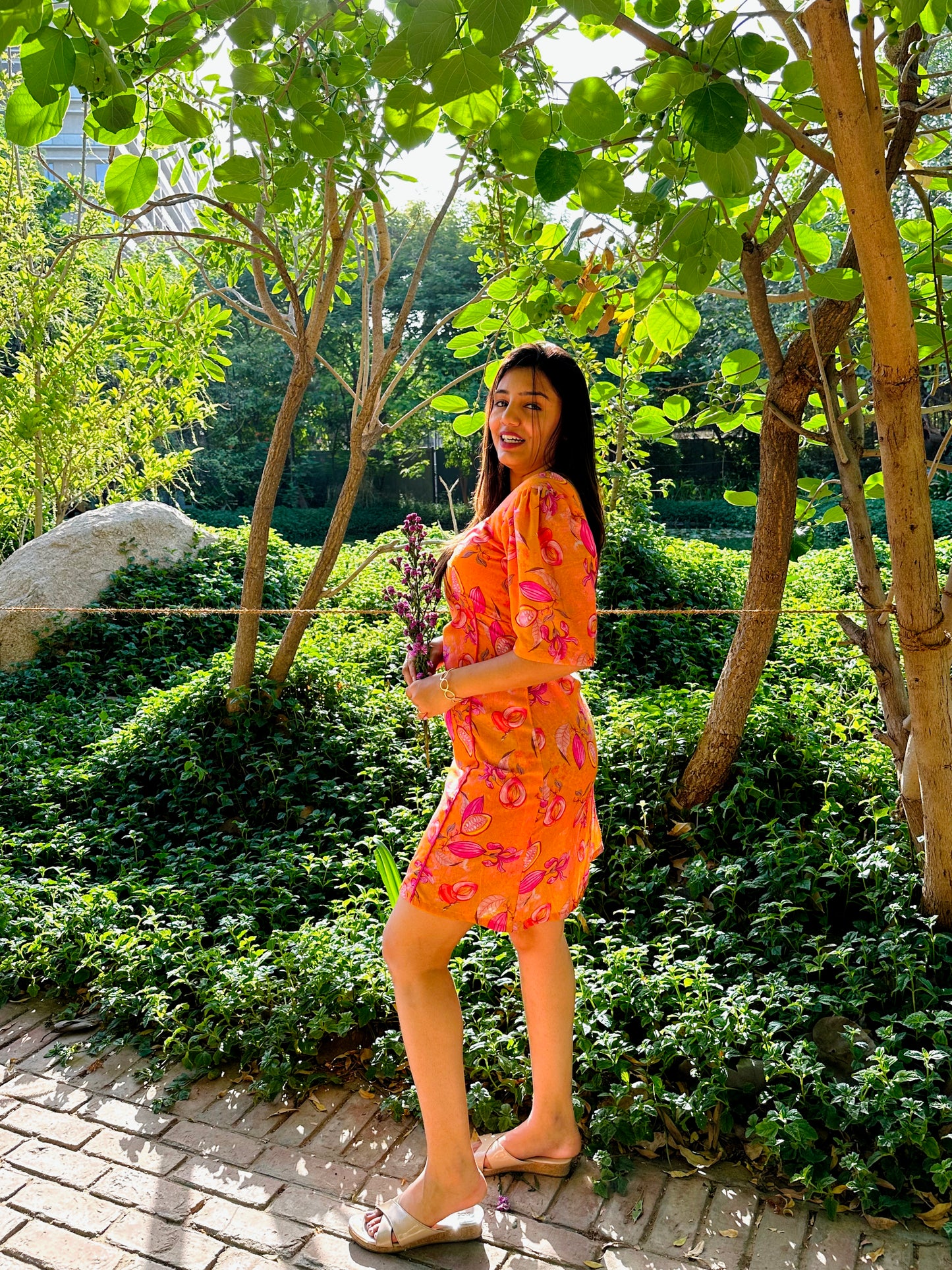 Lotus  Printed Dress