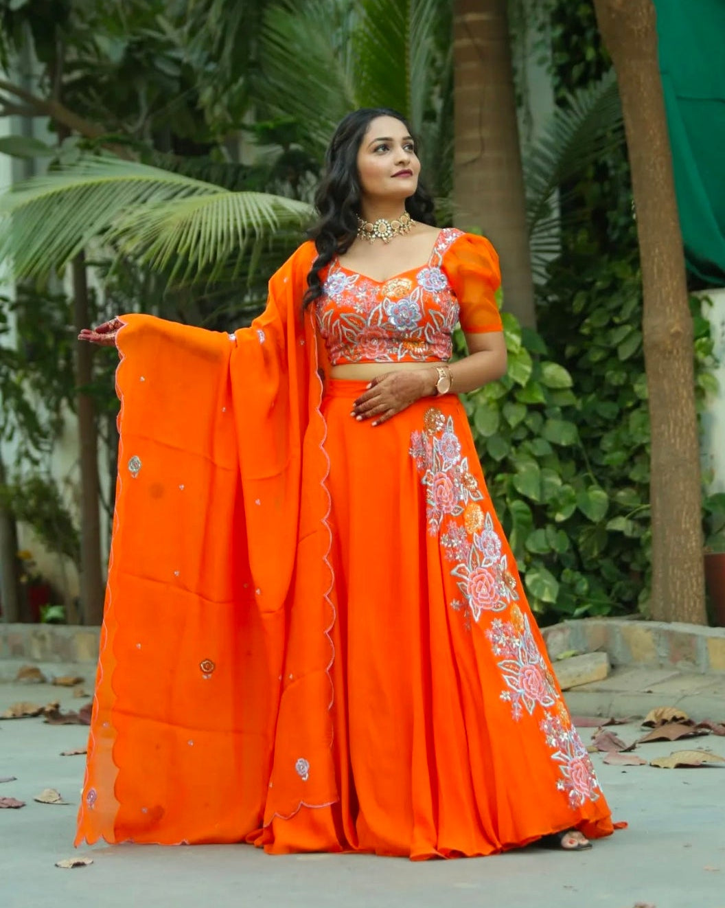 Sejal's Tangerine Lehenga