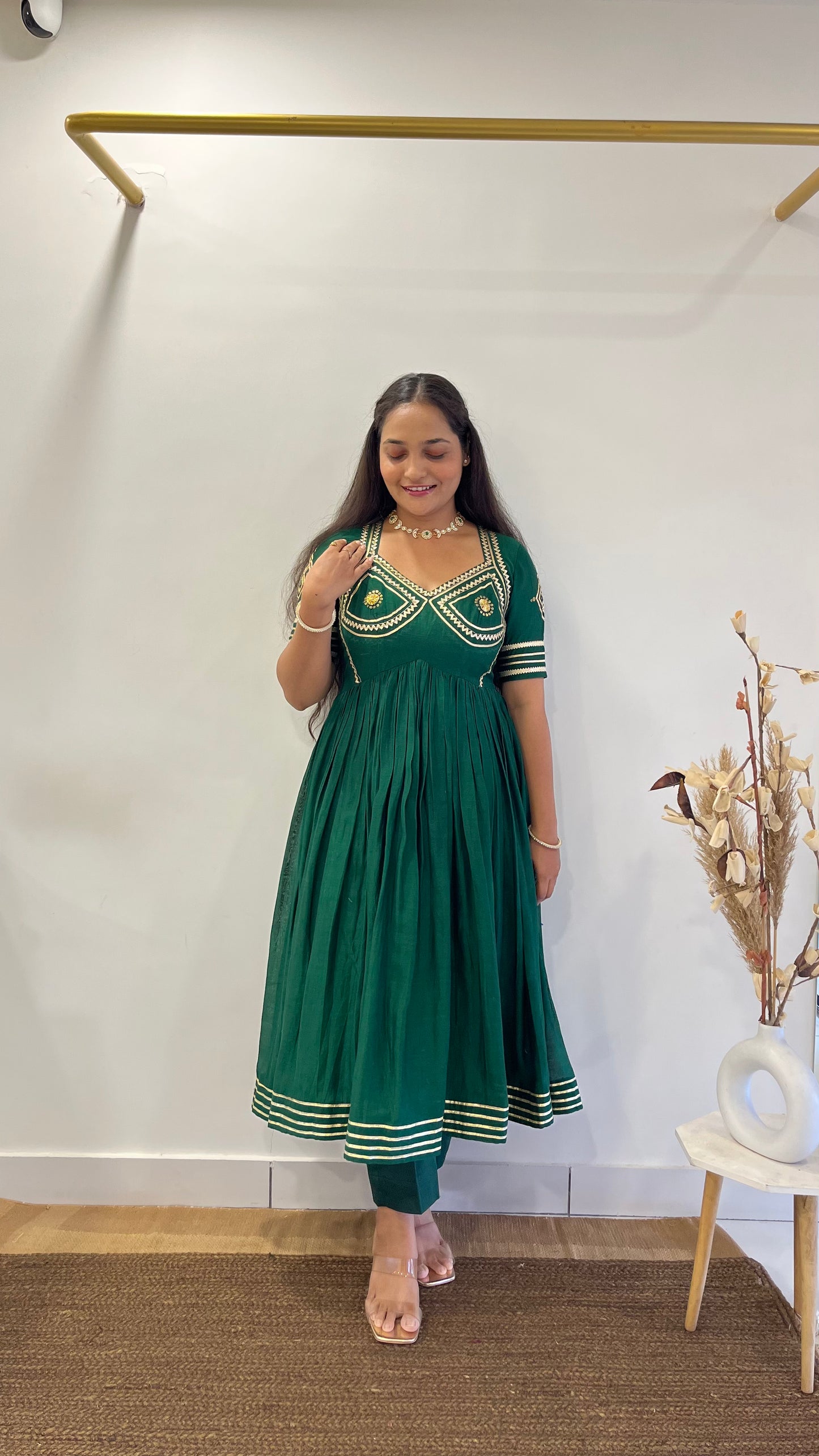 Green & Pink Aangi Anarkali