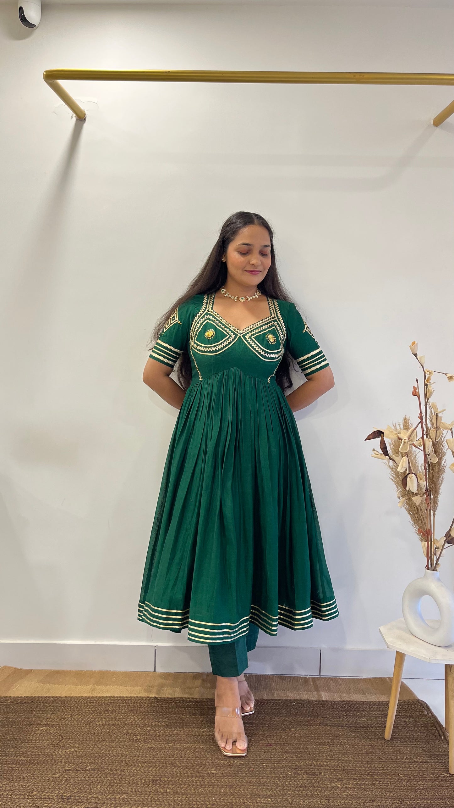 Green & Pink Aangi Anarkali