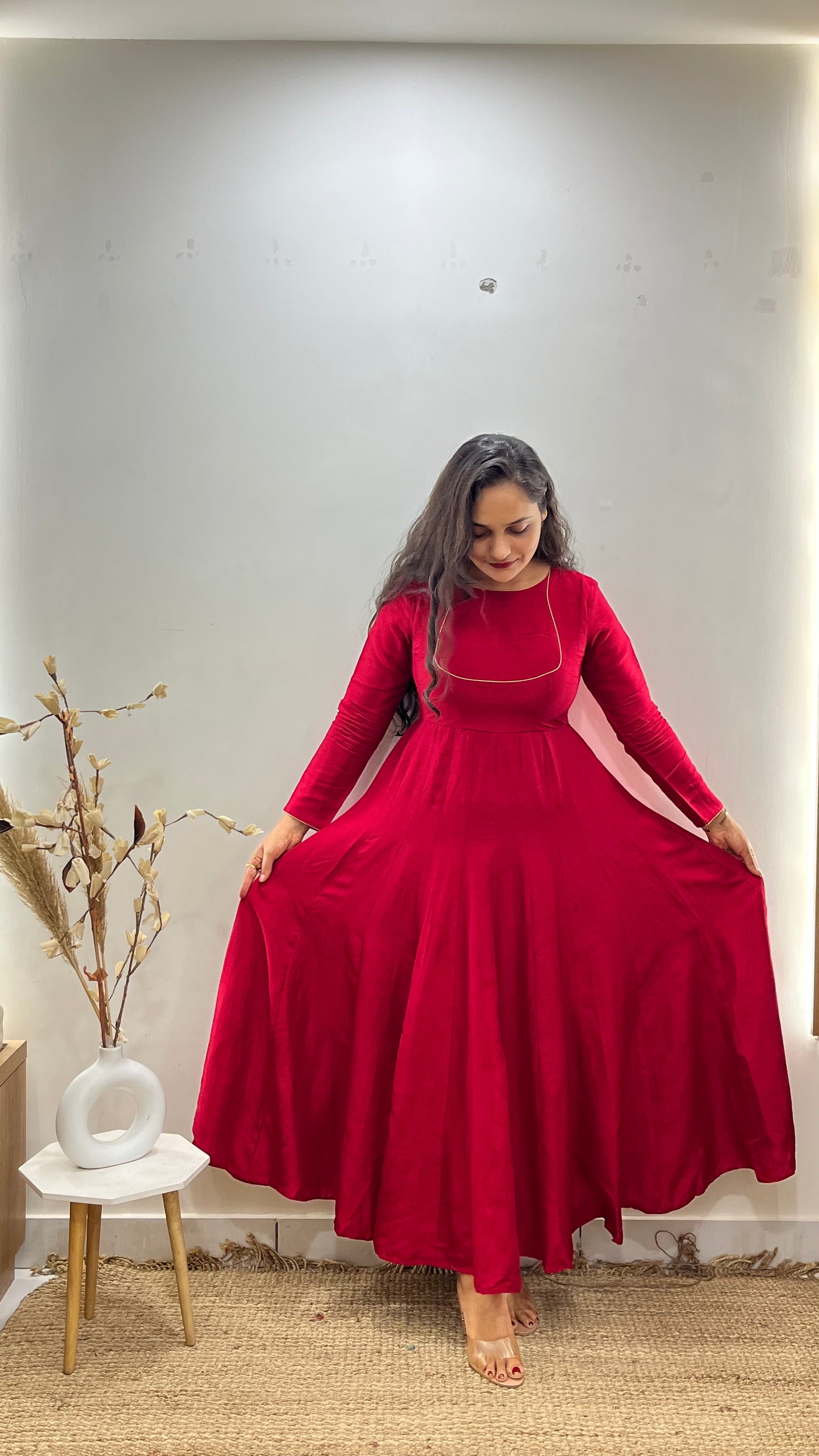 Red Anarkali