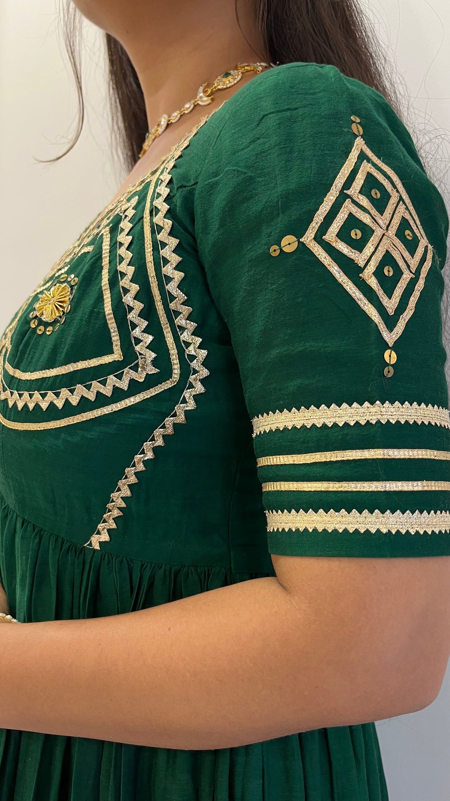Green & Pink Aangi Anarkali